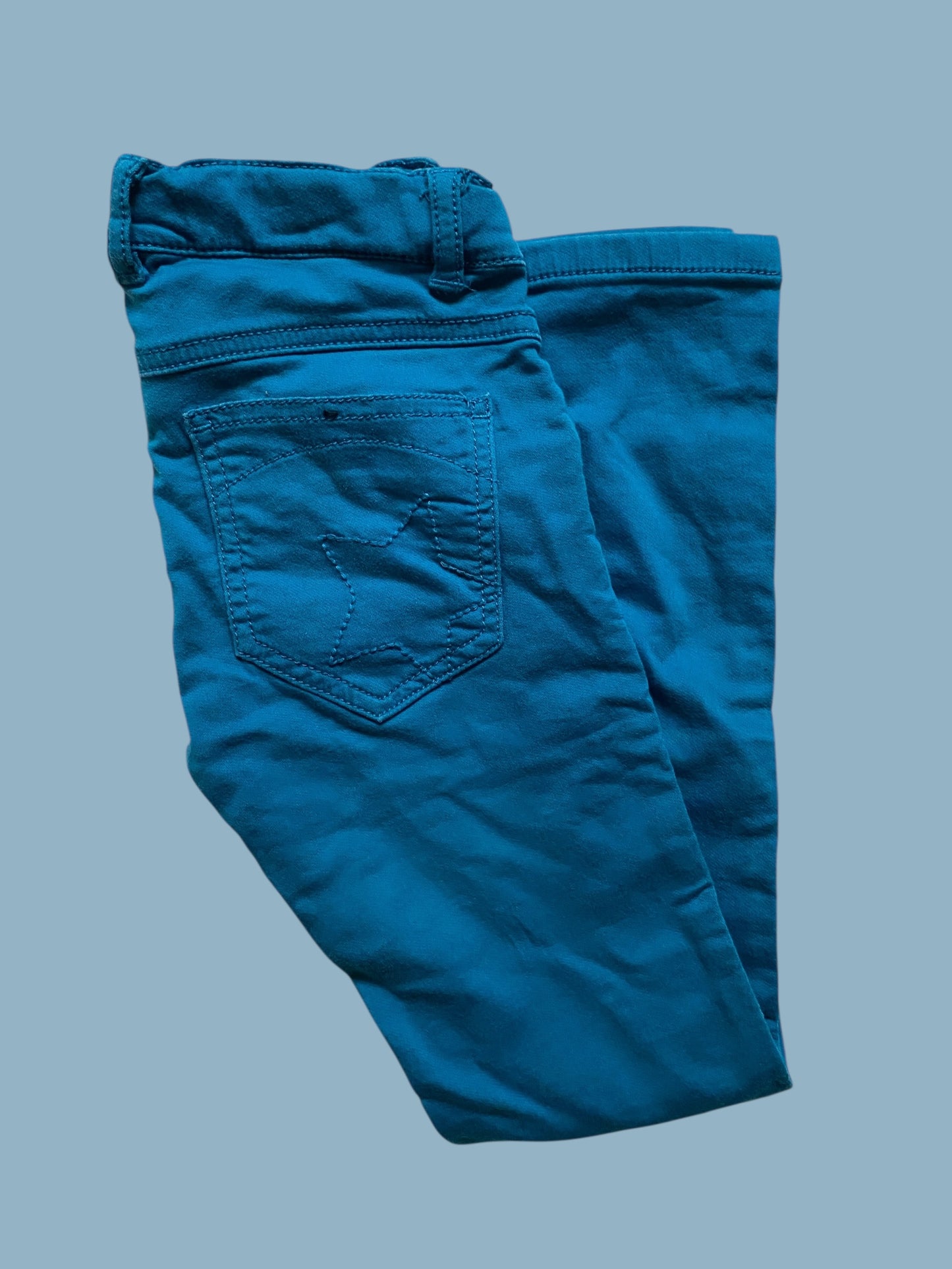 Teal cotton pants 6-7Y (122) | Villervalla - two available