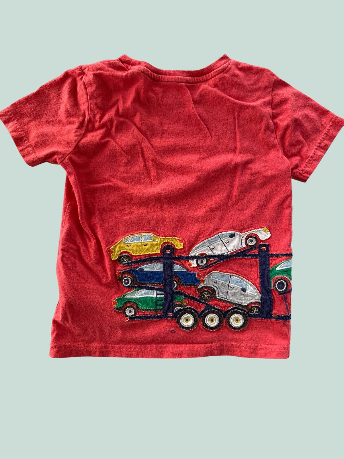 Cotton car t-shirt with applique 4-5Y | Mini Boden