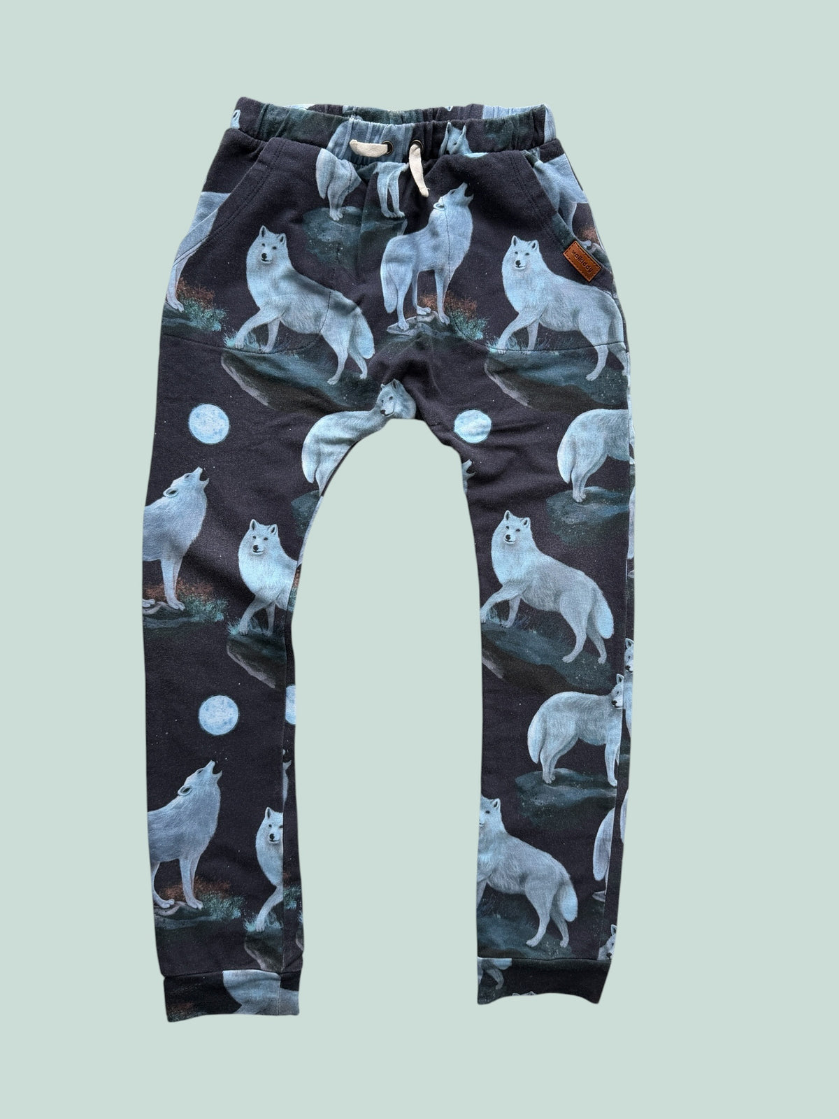 Organic cotton wolf pants 10-12Y (146) | Walkiddy