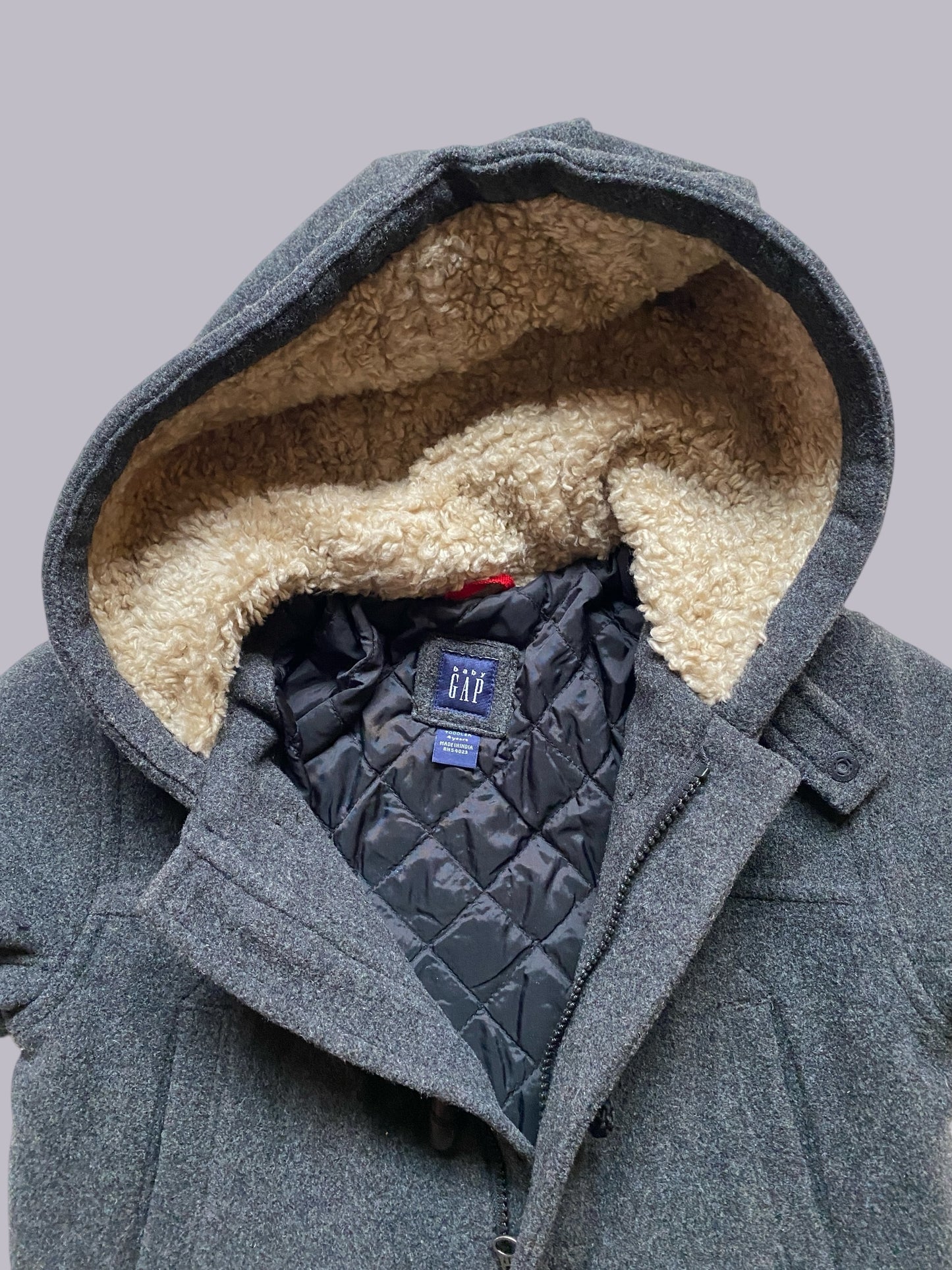 Charcoal wool duffel coat 4Y | Gap