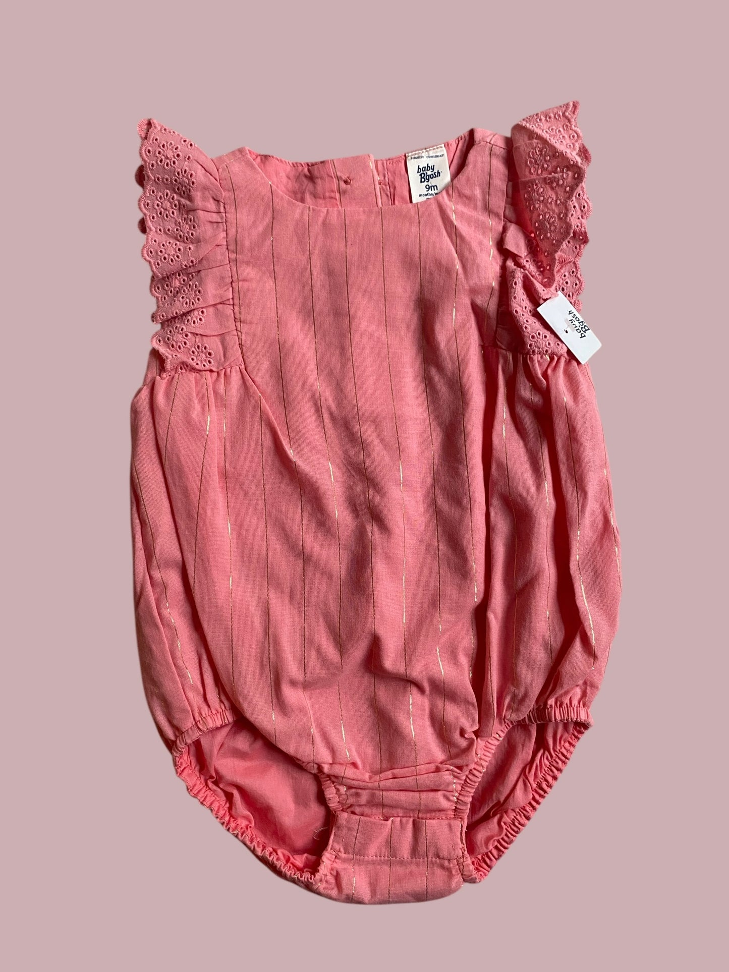 Cotton pink onesie 9m | OshKosh