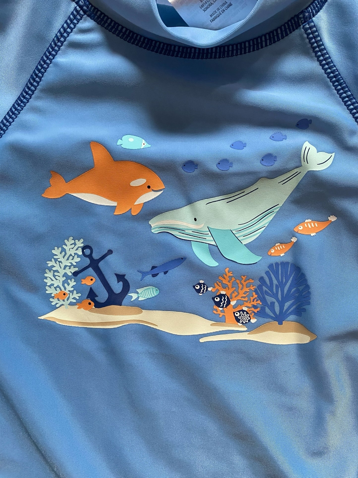 Blue swim rashguard 4Y | UVSKinz