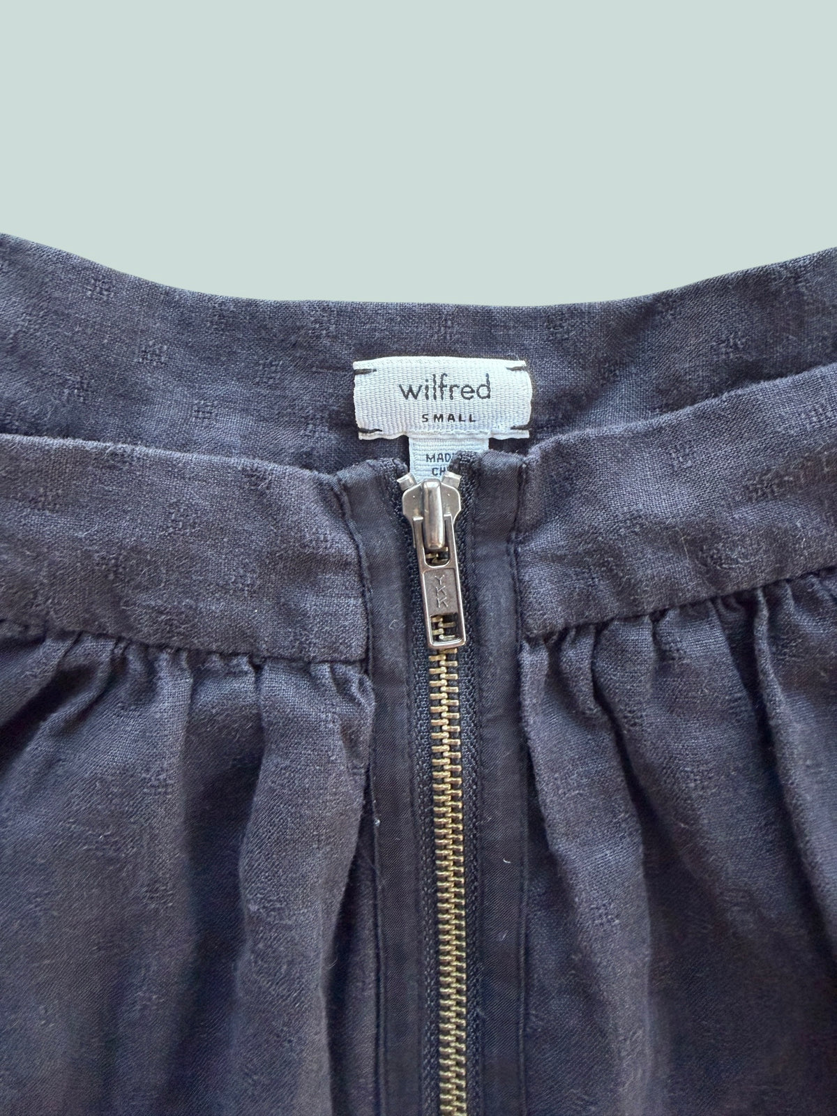 Black short linen skirt women's small | Wilfred