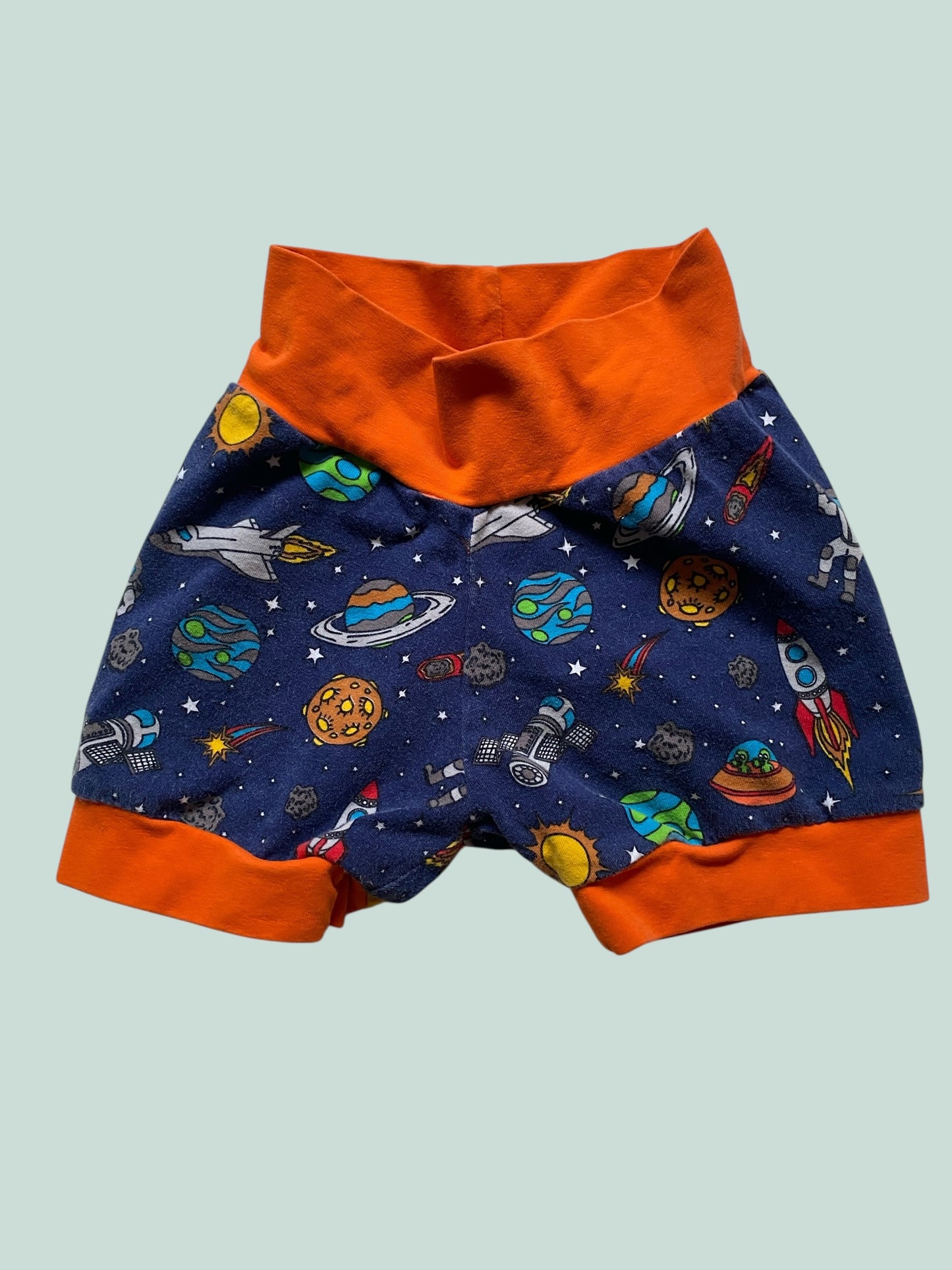 Stretchy cotton space shorts 1-2Y