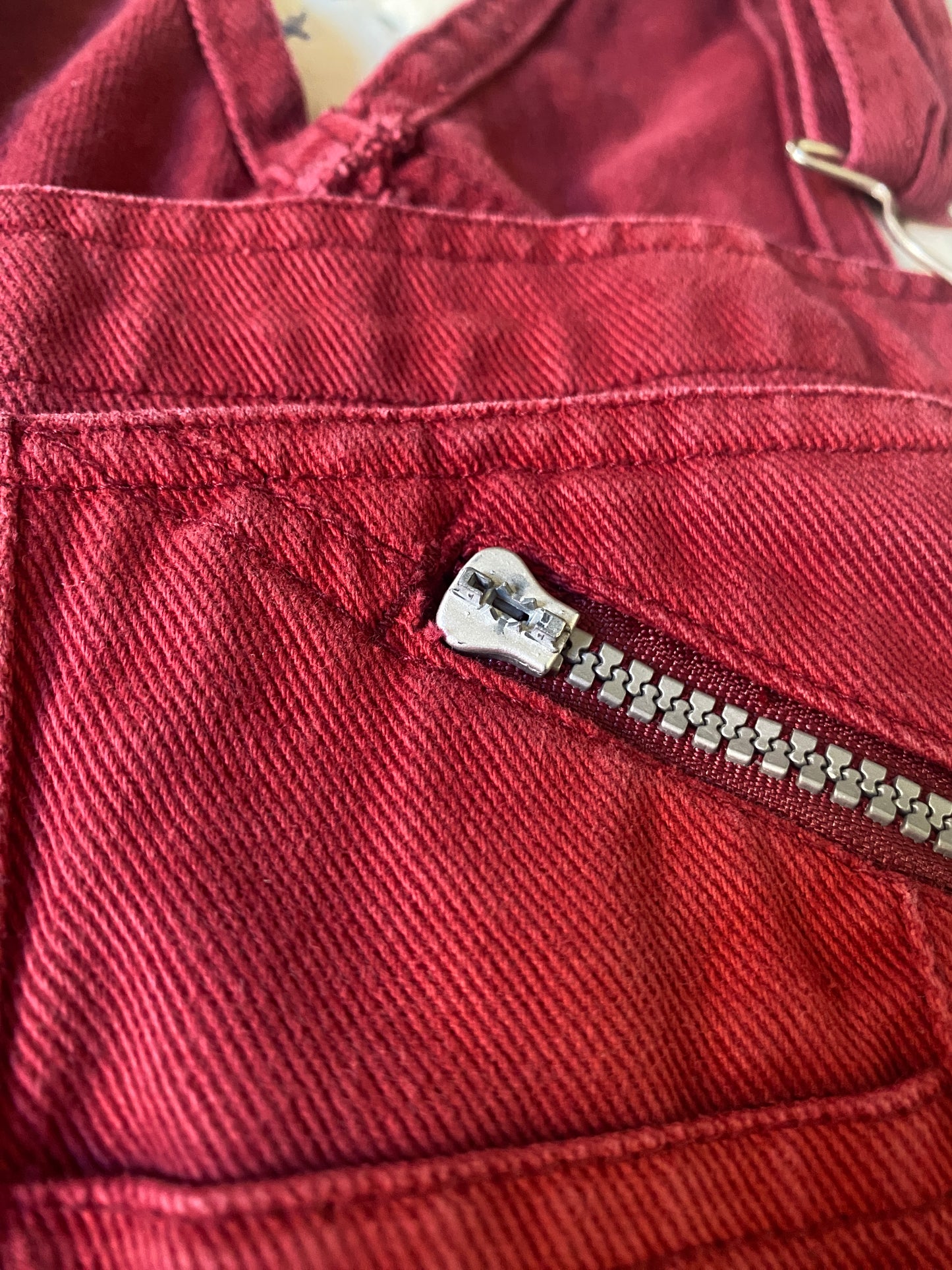 Vintage red cotton overalls 10Y | Sears