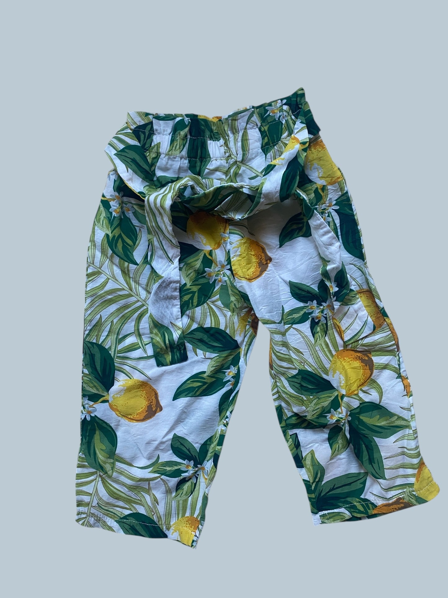 Light lemon wide leg pants 3Y