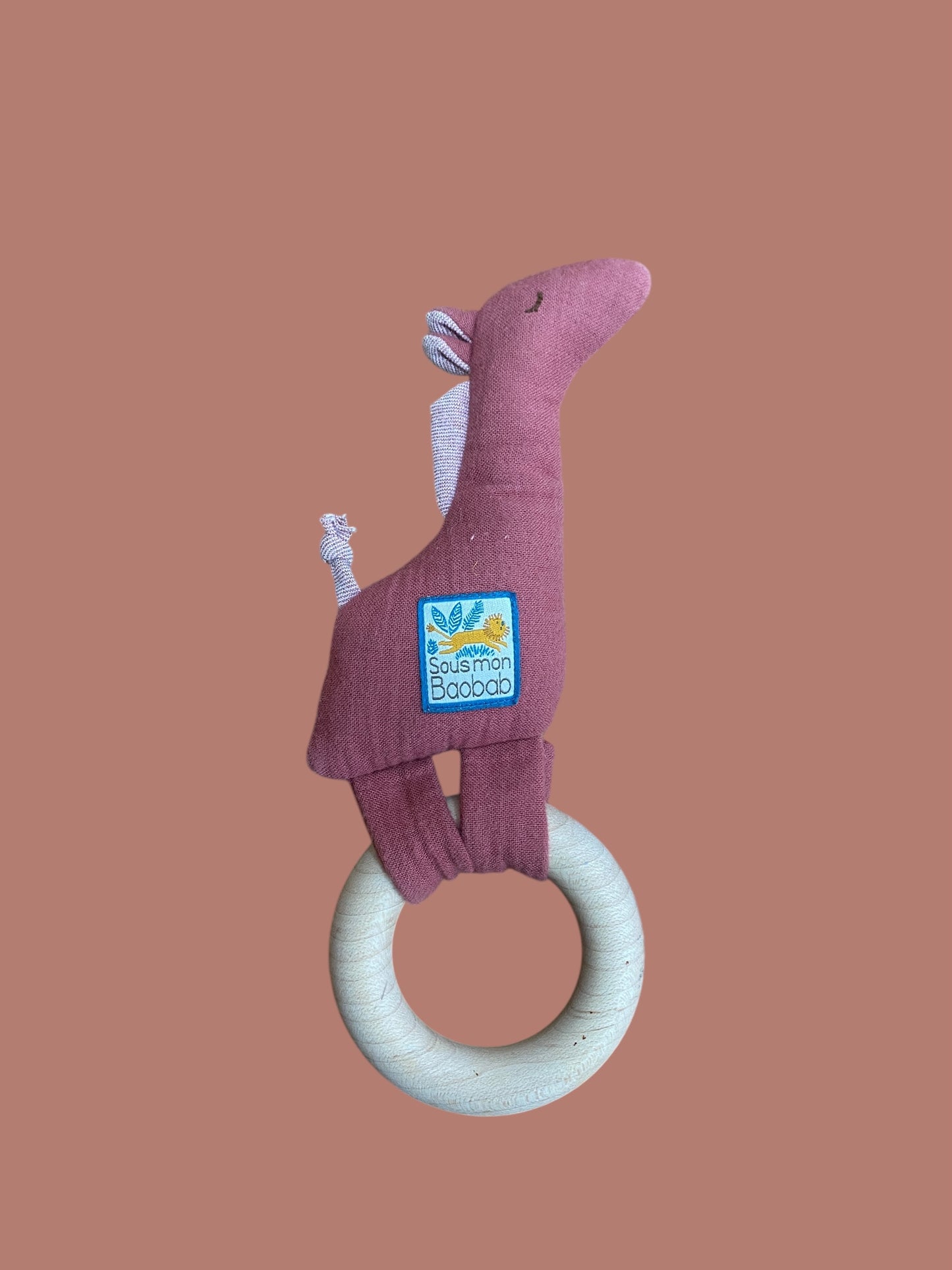 Baby rattle with wooden ring | Moulin Roti