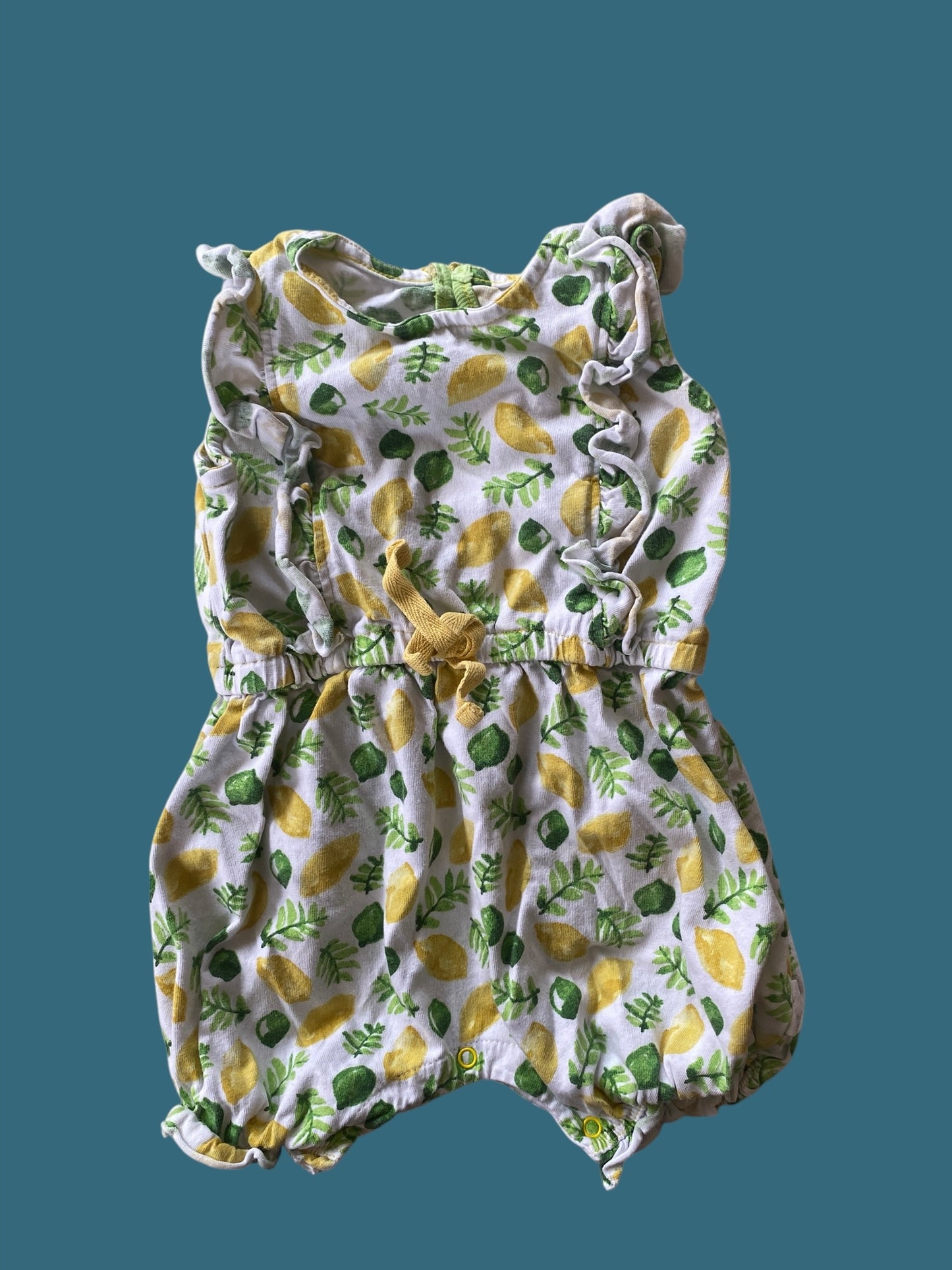 Organic cotton lemon romper 18m | Burts Bees Baby