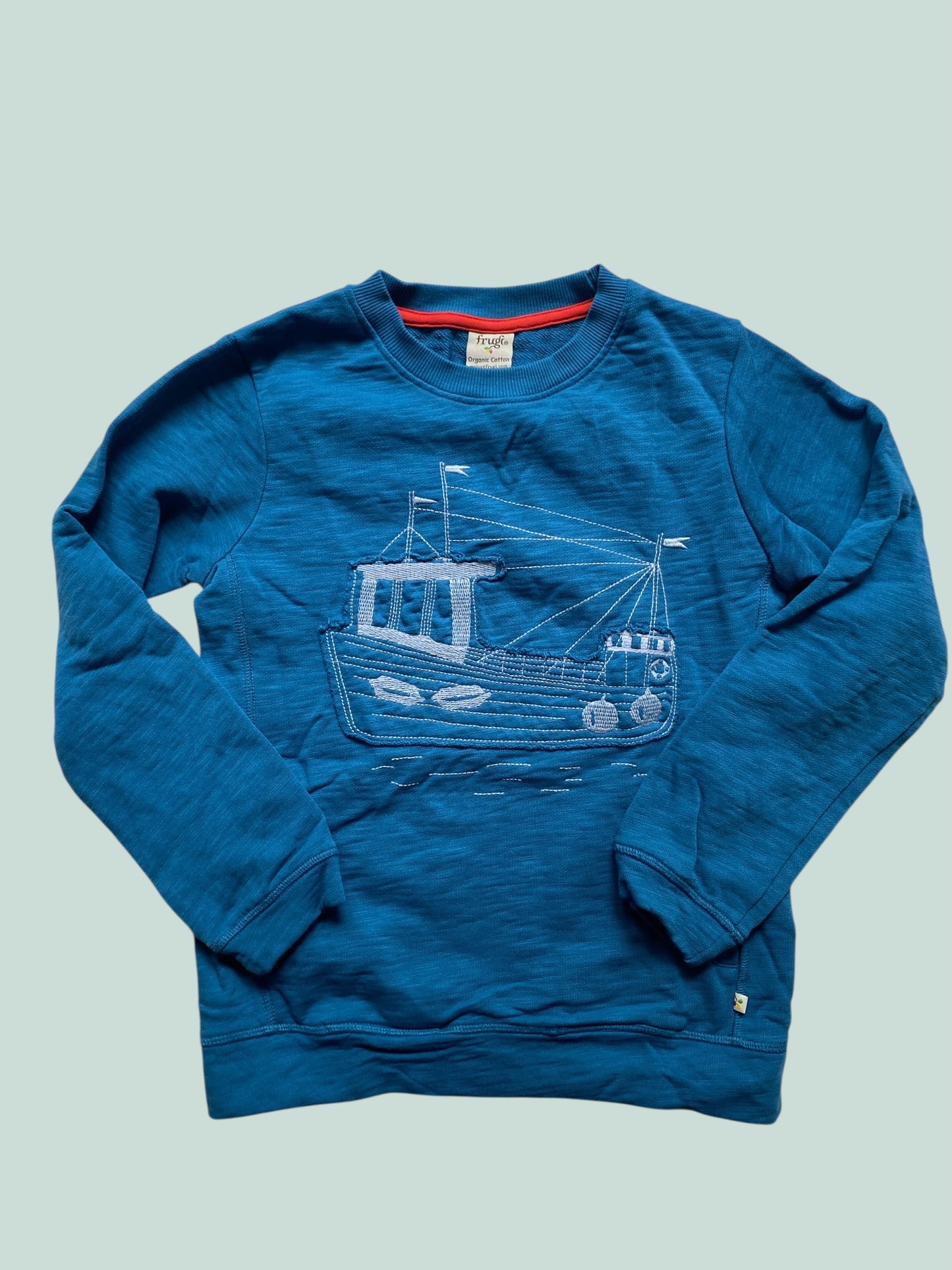Organic cotton fisherboat sweater 8-9Y | Frugi