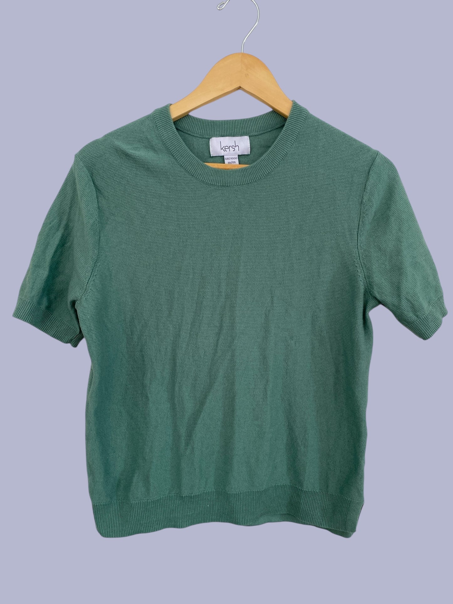 Short sleeve cotton/silk knit top women’s medium | Kersh