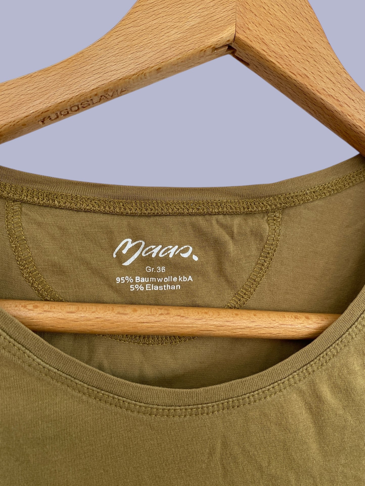 Organic cotton long sleeve top women's small (36 EU)| Maas