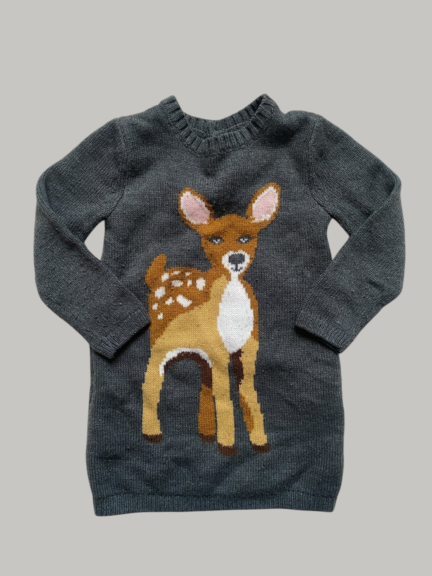 Acrylic knit deer dress 3Y | Joe Fresh