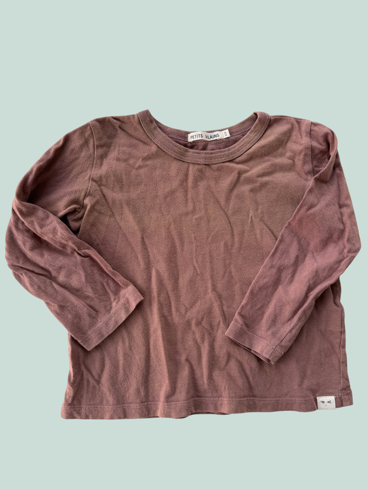 Long sleeve organic cotton top 2-3Y | Petits Villains