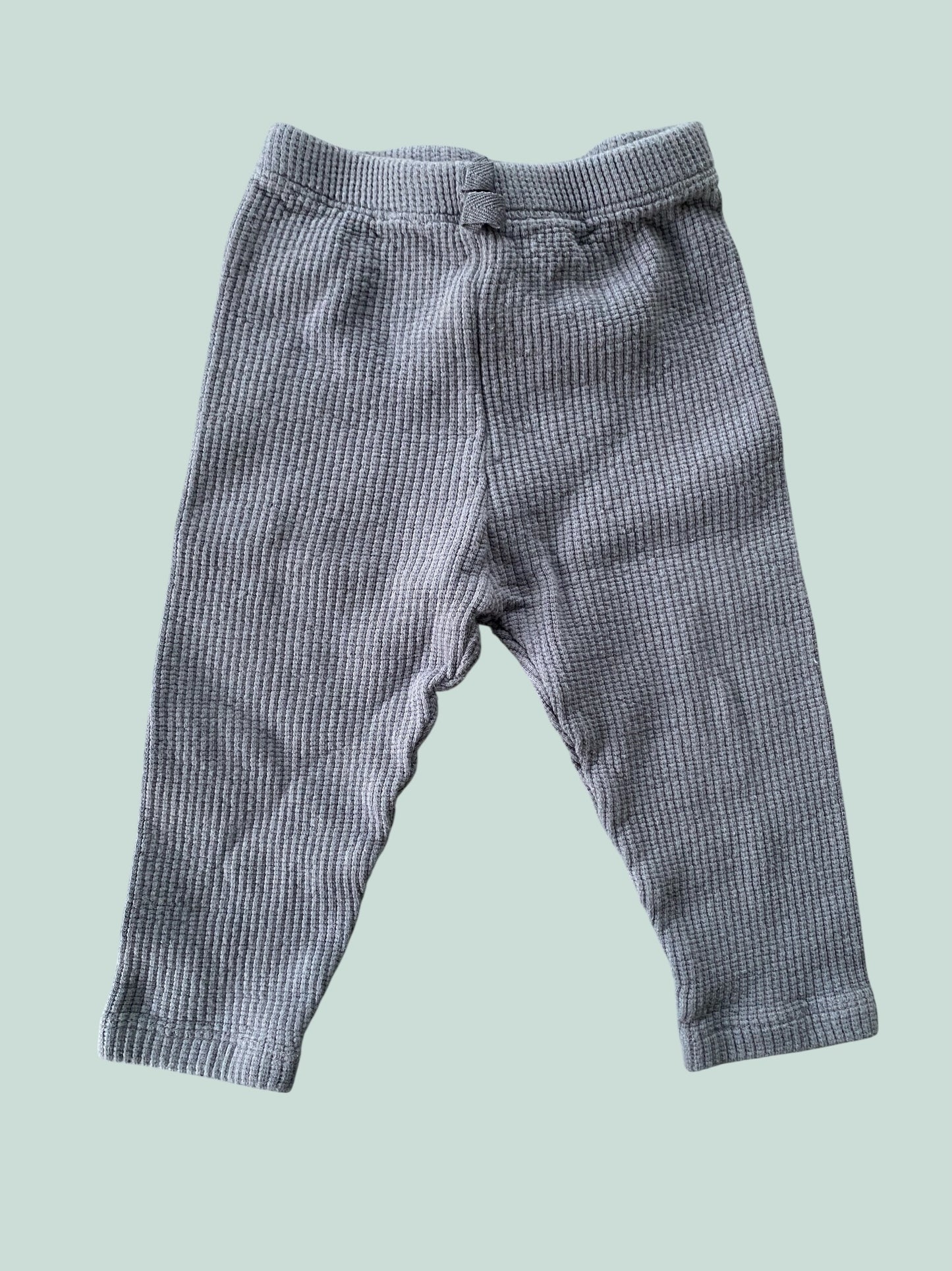 Grey cotton pants 6-9m | Zara