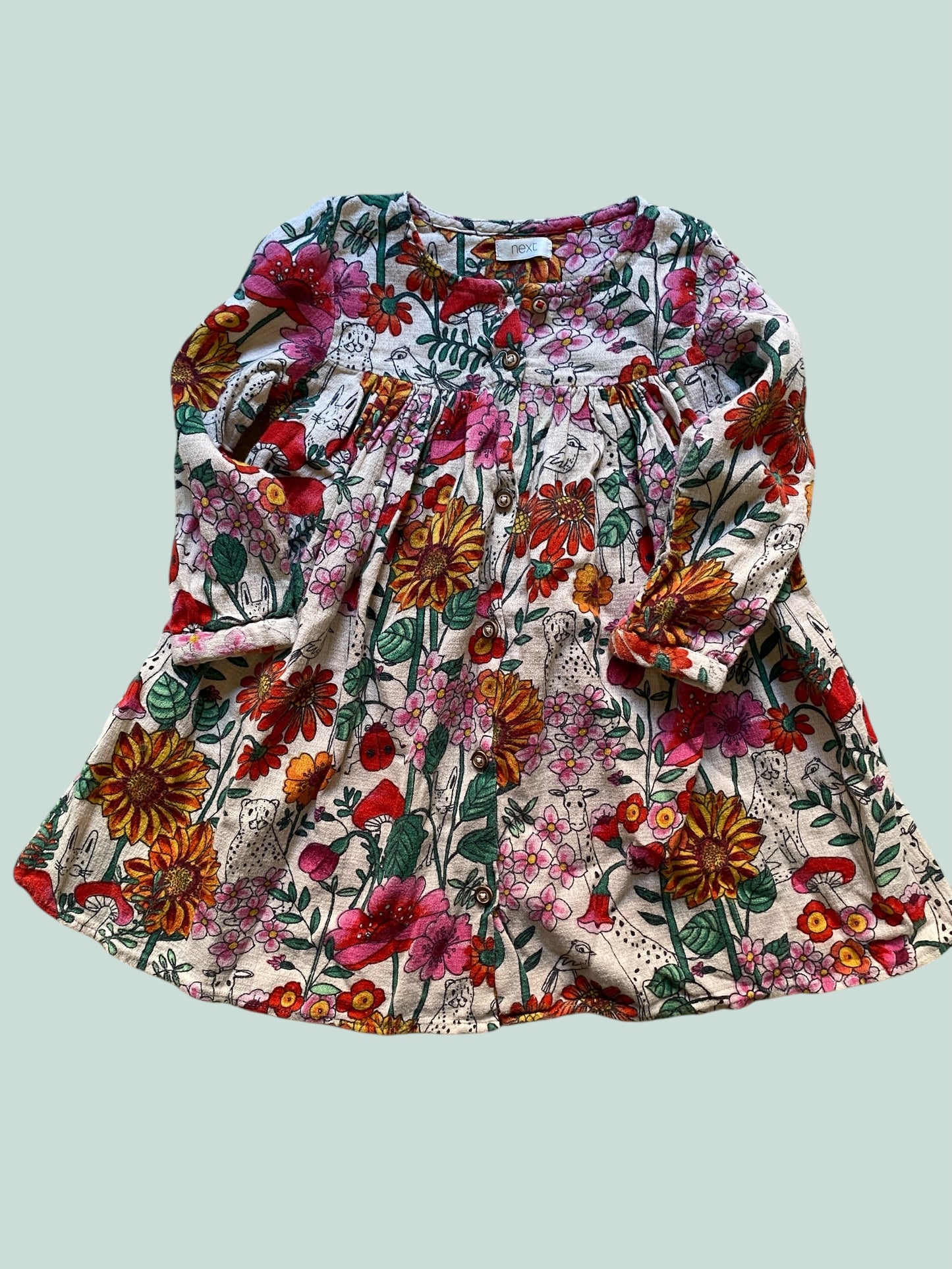 Cotton flower dress 1.5Y (generous) | Next
