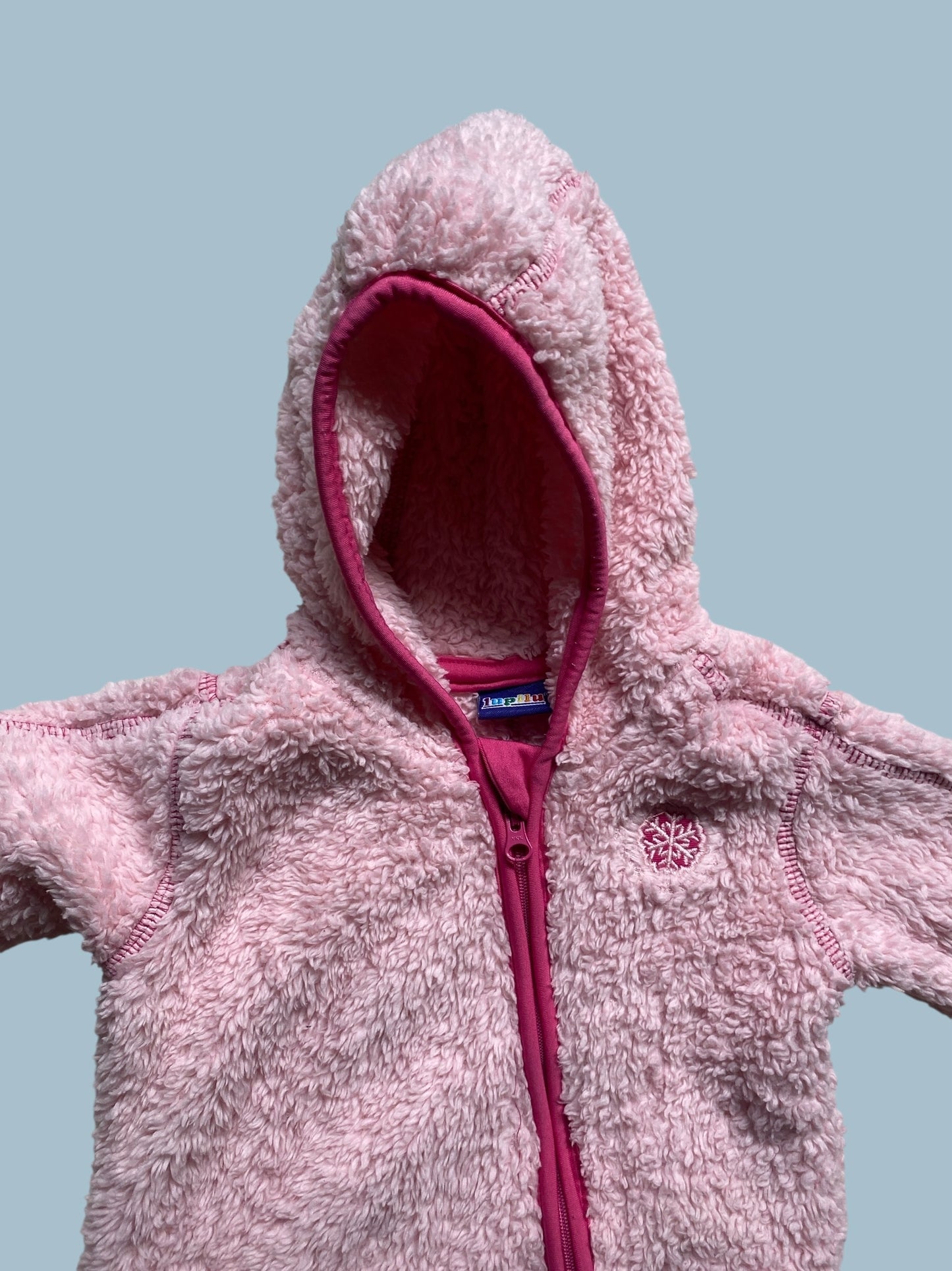 Light pink fleece bunting suit 6-12m (74/80) | Lupilu