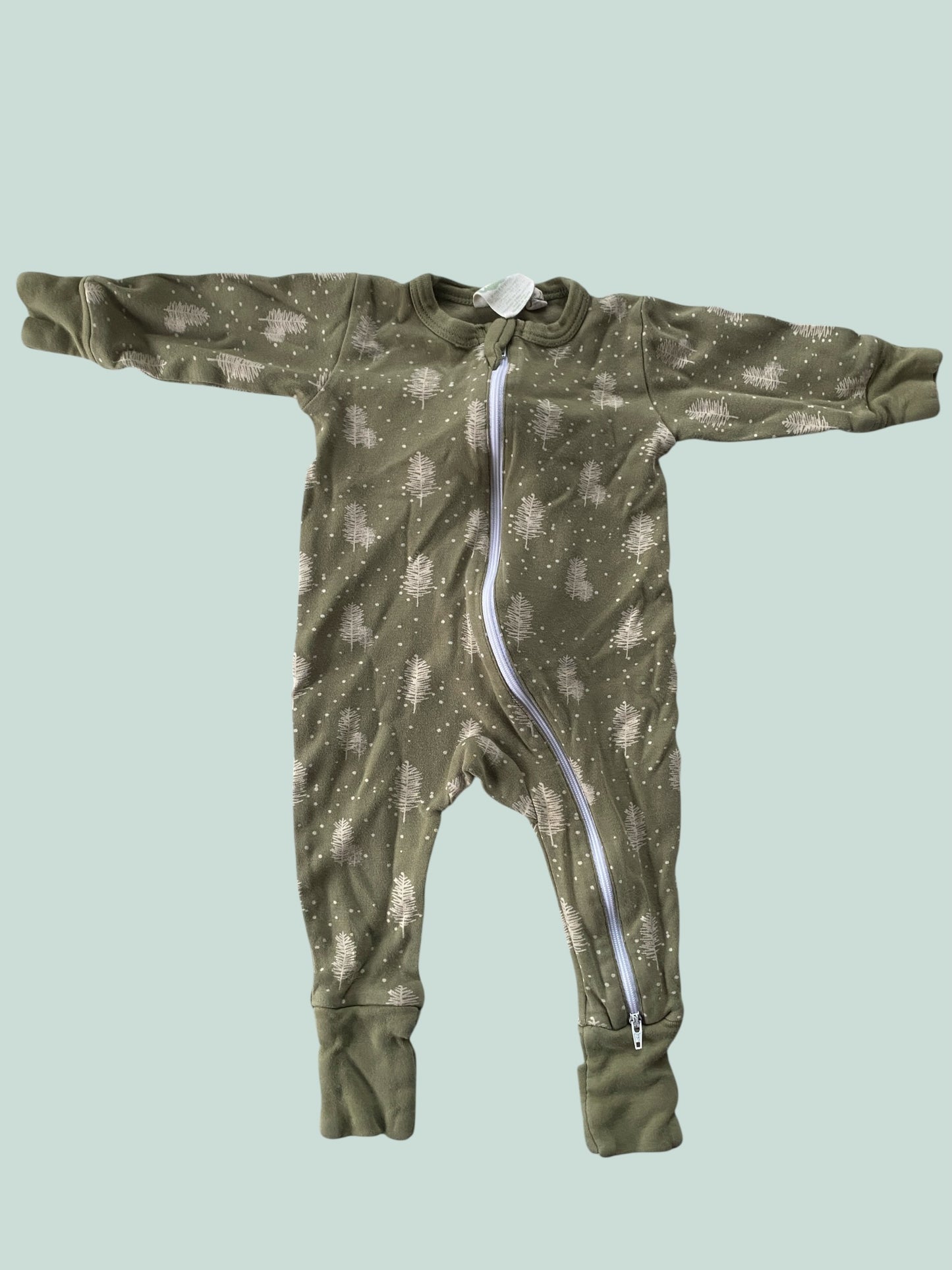 Organic cotton two-way zip sleeper 3-6m | Parade Organics