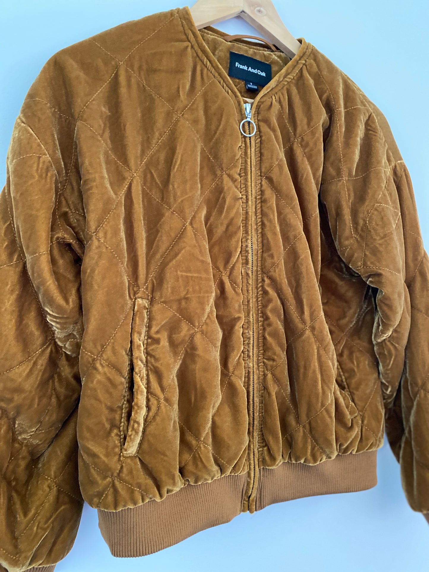Velour bomber jacket - small | Frank & Oak