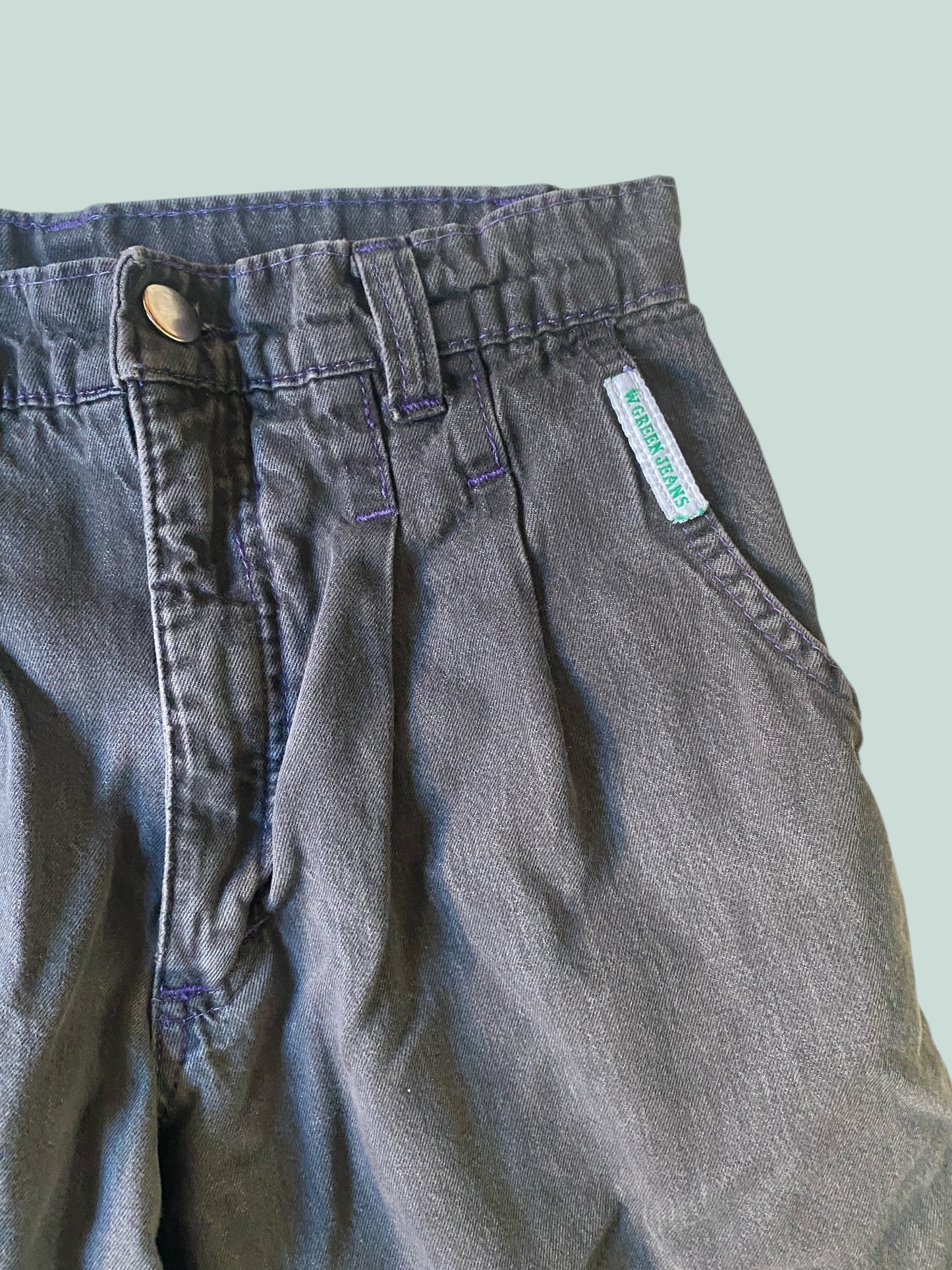 Vintage dark grey cotton barrel pants 14Y (see measurements) | W. Green Jeans