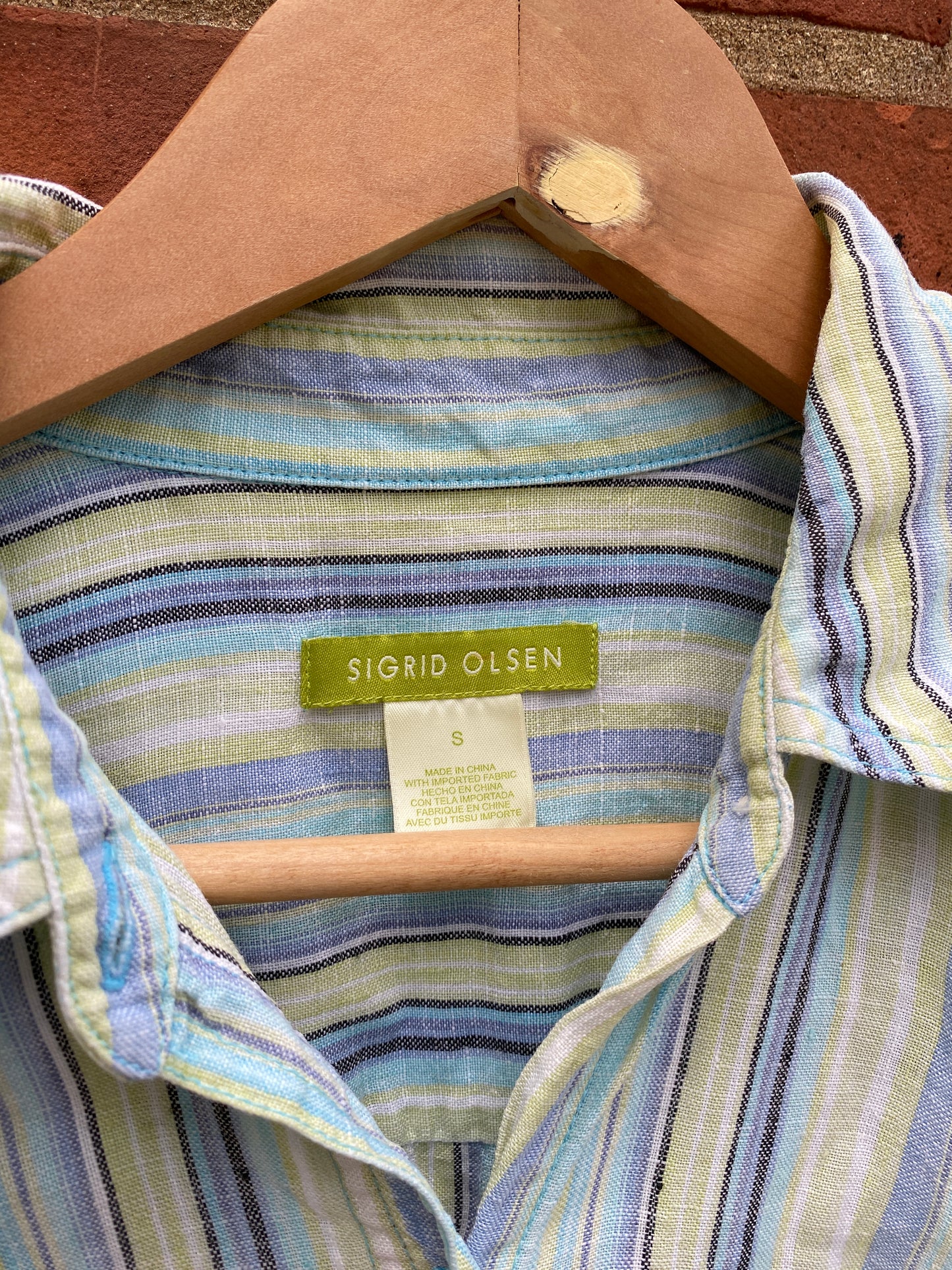Long sleeve adult linen shirt size small | Sigrid Olsen