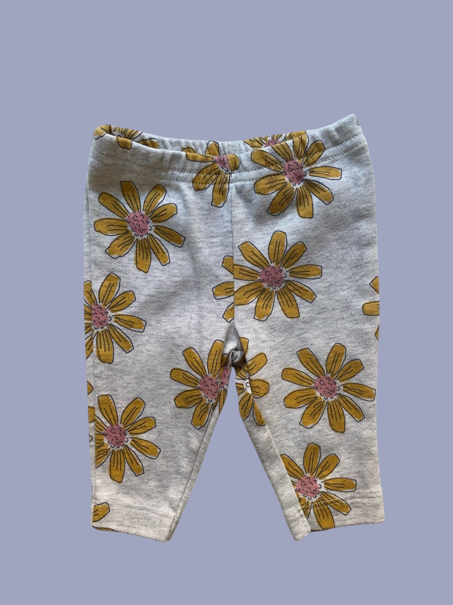 Flower cotton blend leggings 0-3m | Carter's