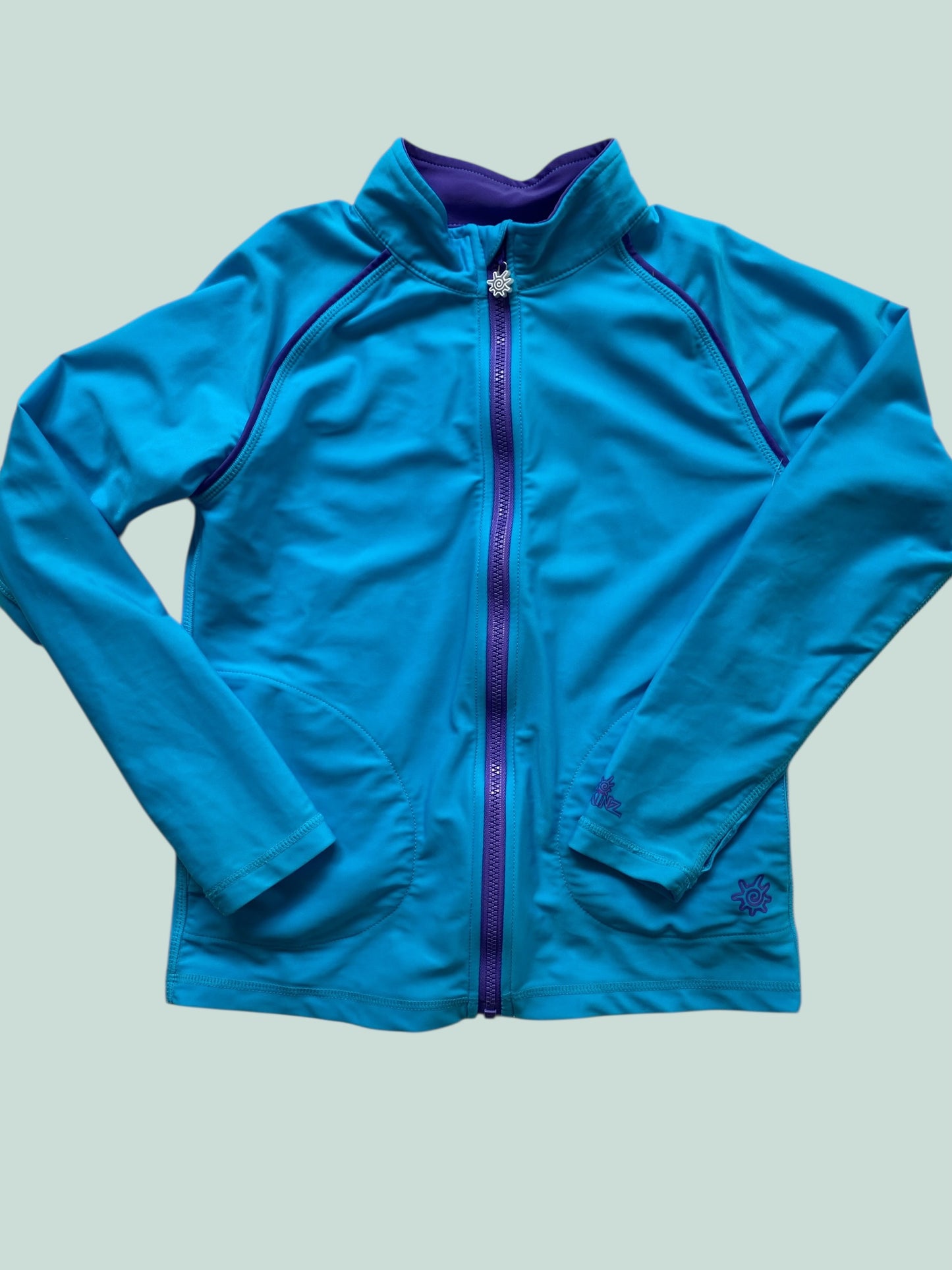 Long sleevezip up rash guard 10Y | UV Skinz