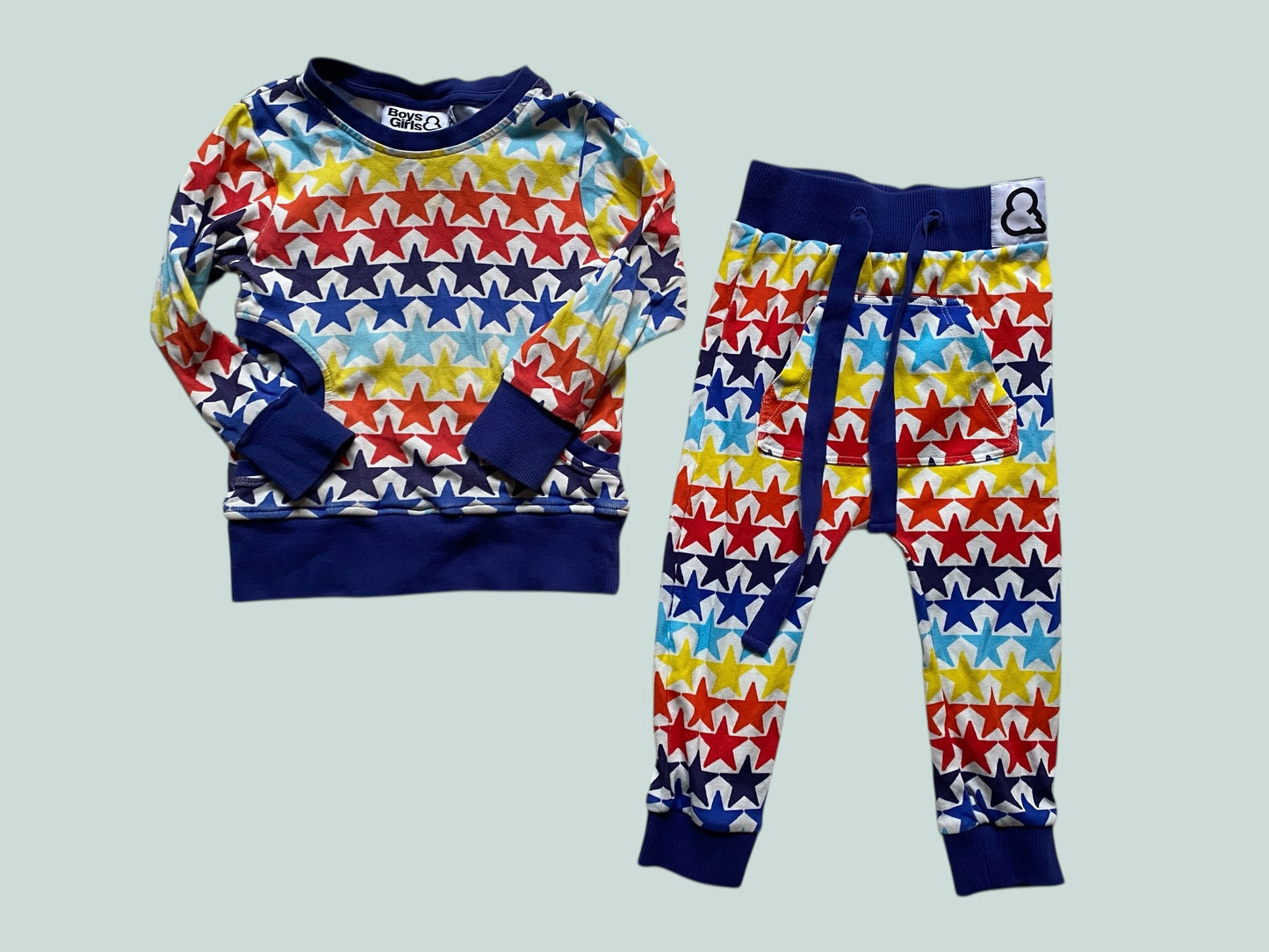Organic cotton star jogger and top set 3-4Y | Boys & girls