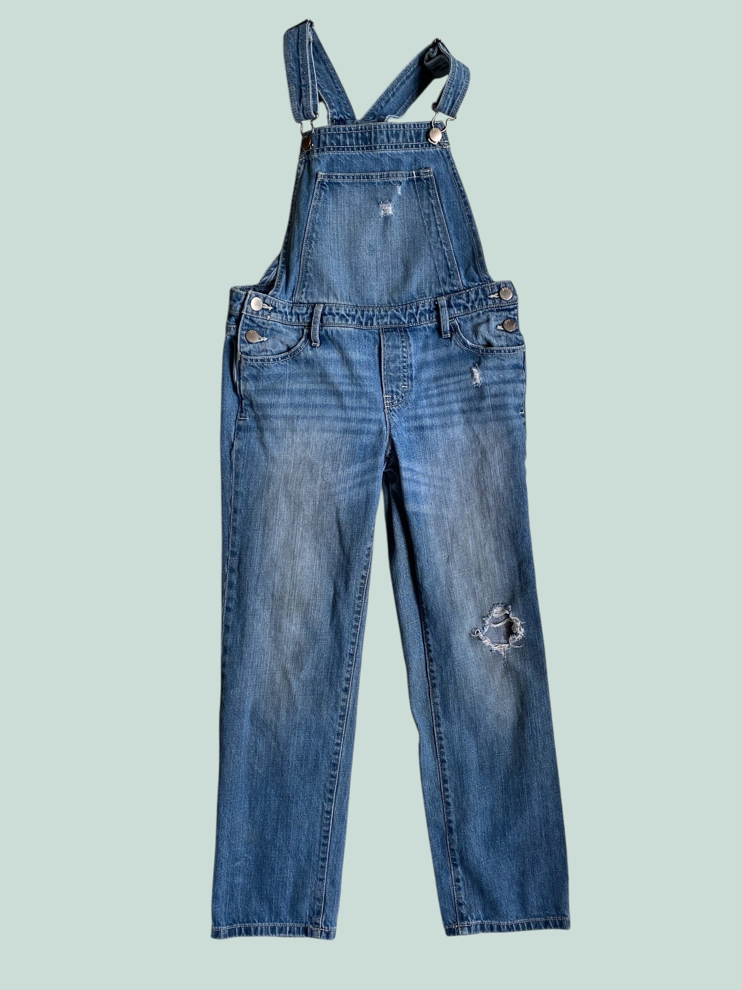 Cotton denim distressed overalls 12Y 9kids XL) | Gap