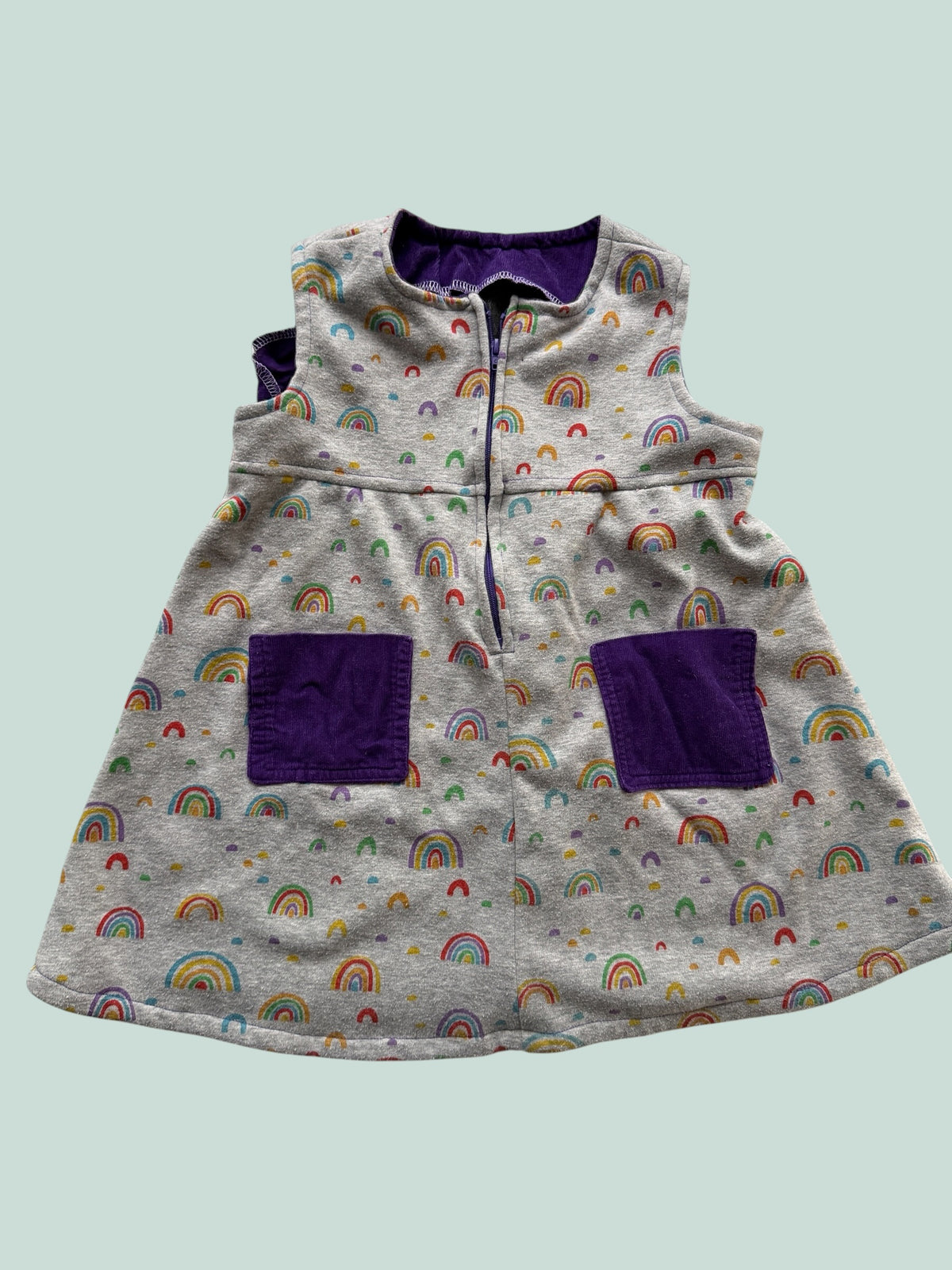 Handmade rainbow dress ~3-5Y