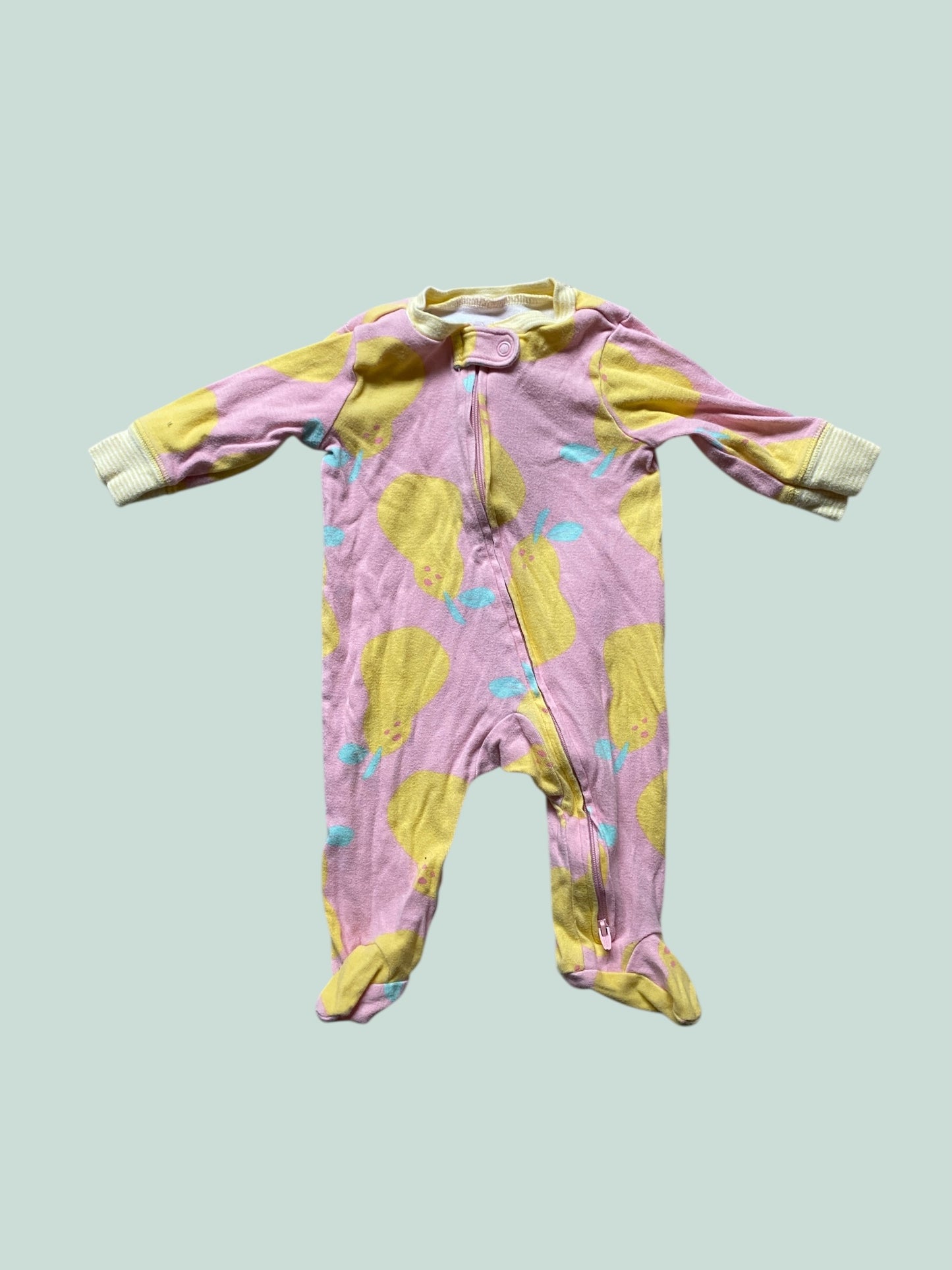 Pink lemon cotton two-way zip sleeper 3m | Carter's
