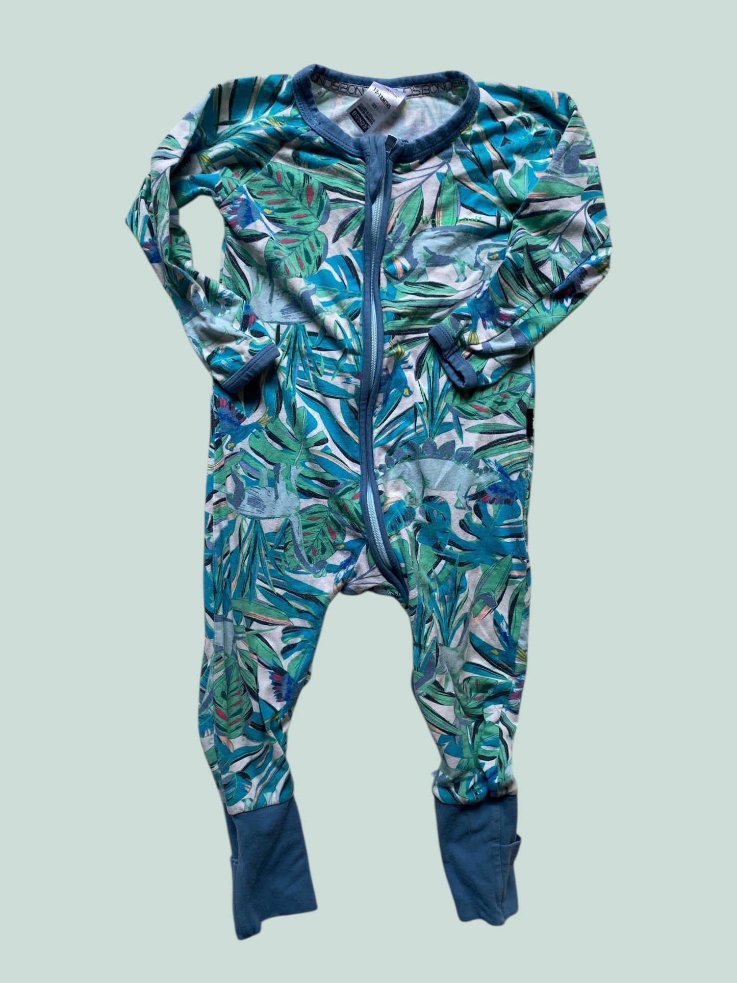 Cotton two-way zip sleeper 12-18m | Bonds Wondersuit