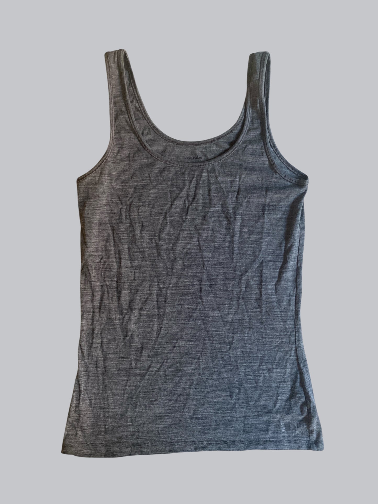 Wool blend dark grey tank top women's medium | Icebreaker