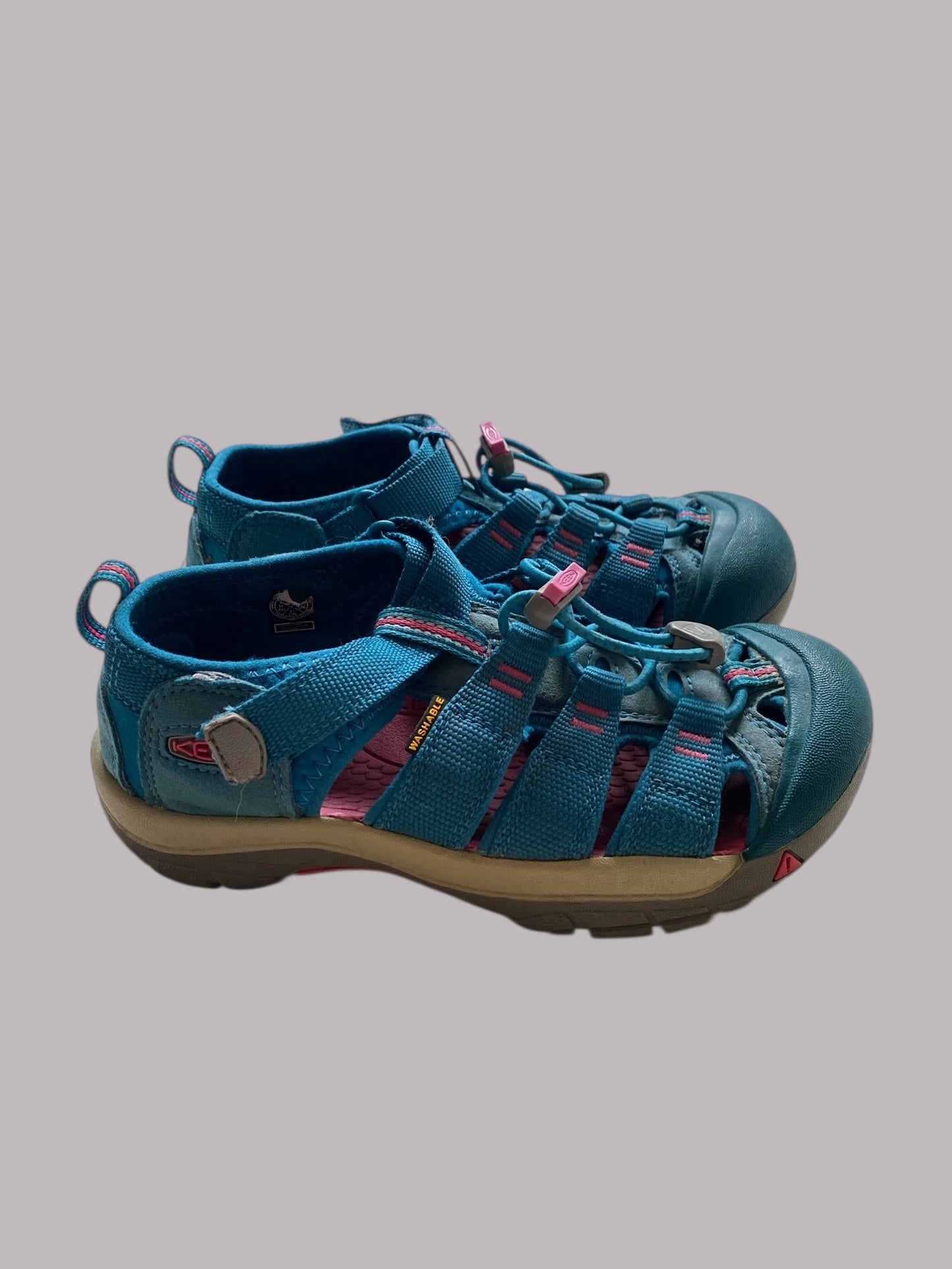 Teal and pink sandals 2 US Big Kids | Keen