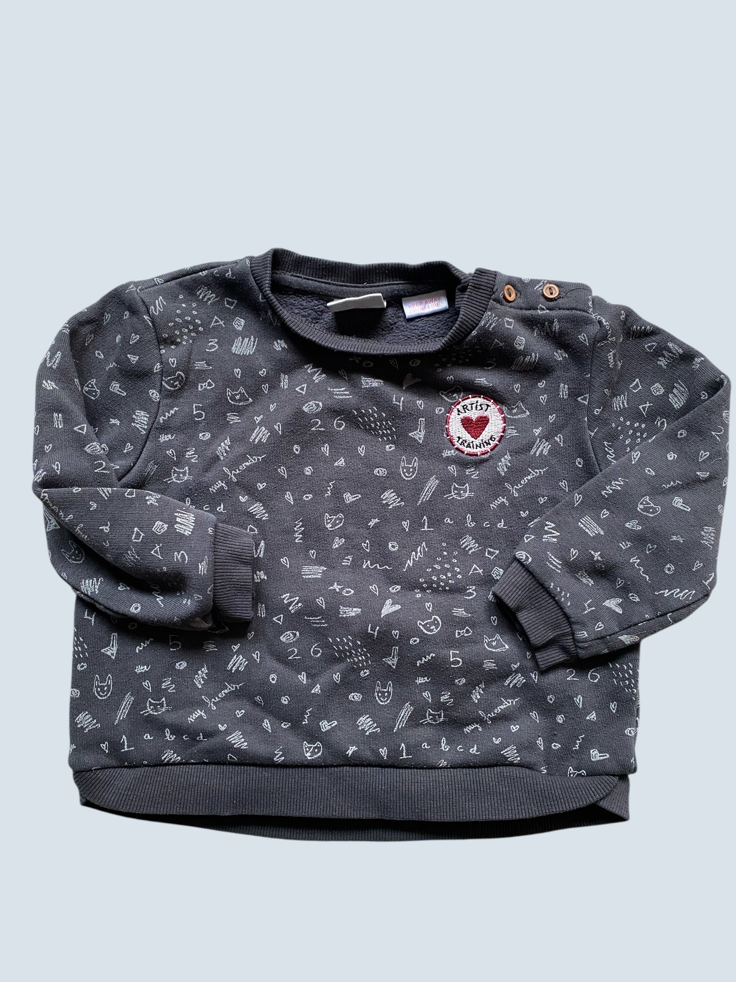 Cotton sweater 'Artist Training' 18-24m | Zara