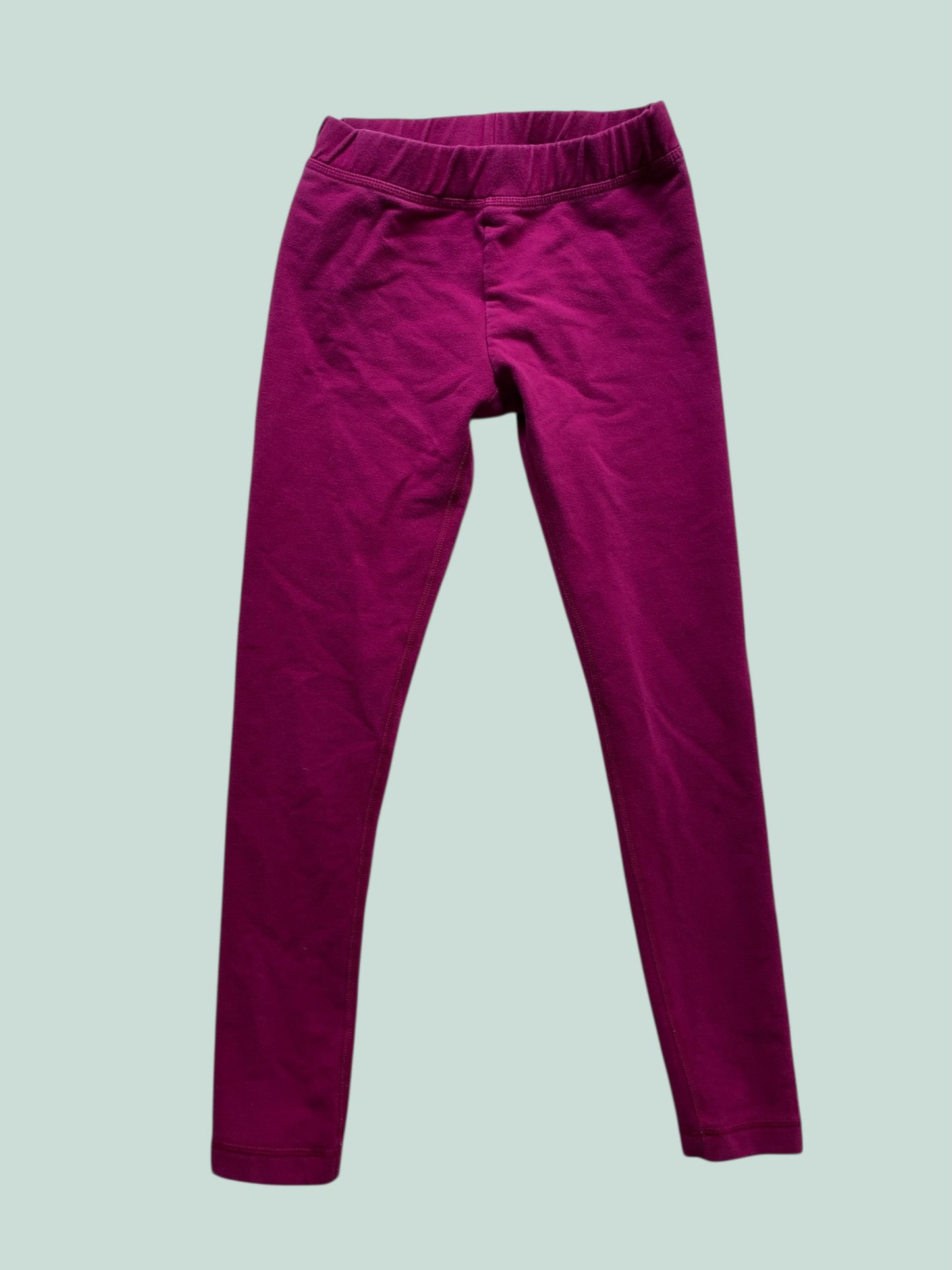 Cotton dark pink leggings 10Y (140) | Hanna Andersson