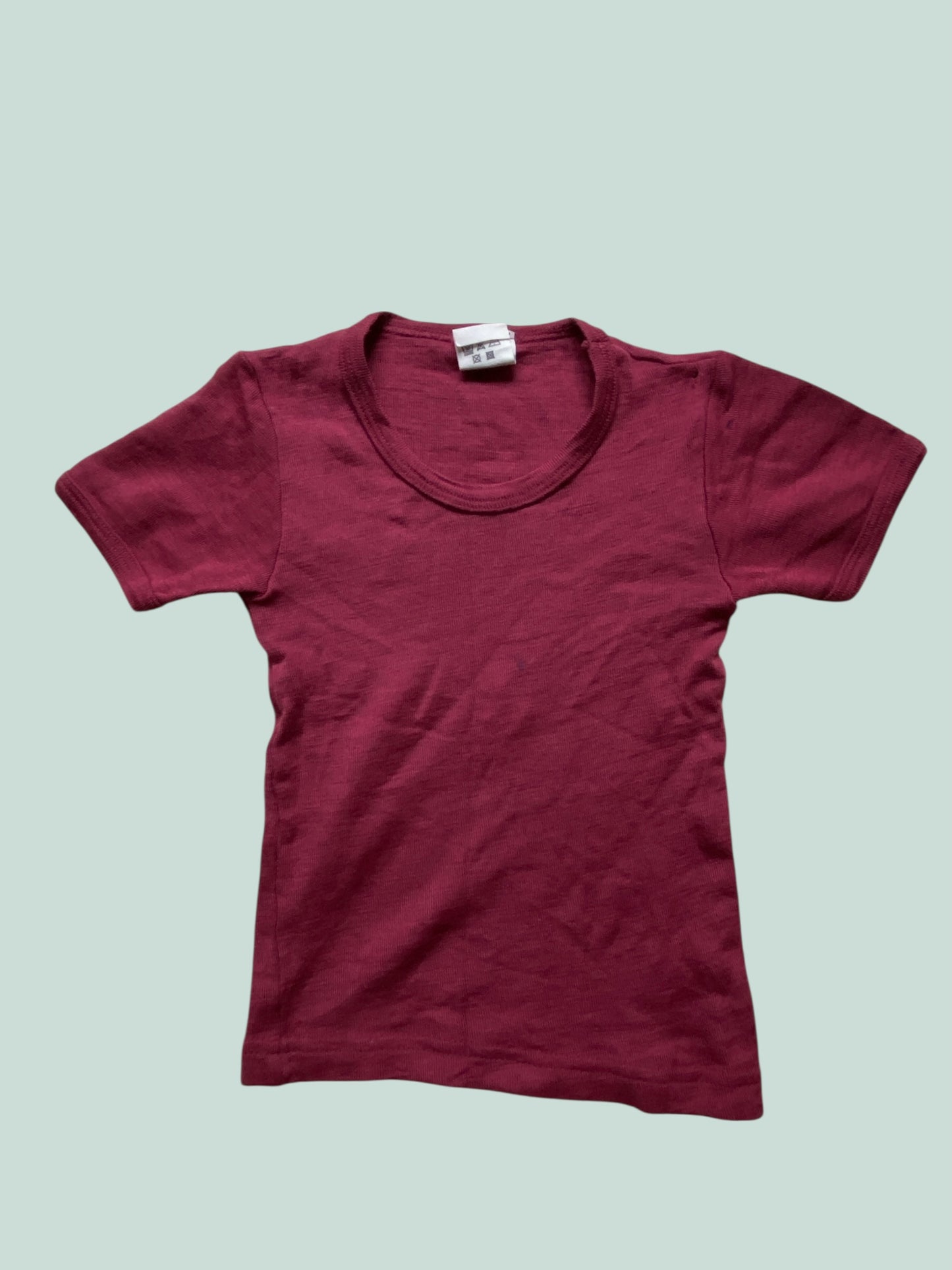 Organic wool and silk blend t-shirt 12-24m | Hocosa