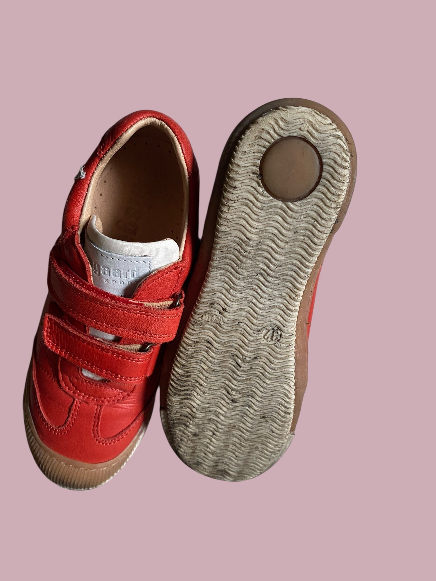 Red leather ‘Jenna’ low top sneaker 1 US Big Kids | Bisgaard