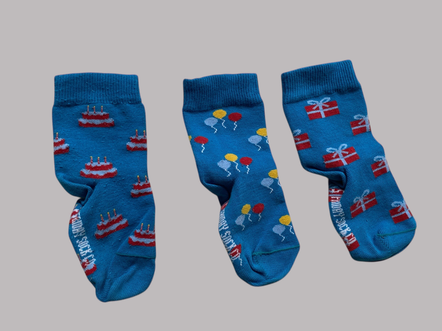Birthday socks set (3 socks as 1 pair) 12-24m | Friday Socks