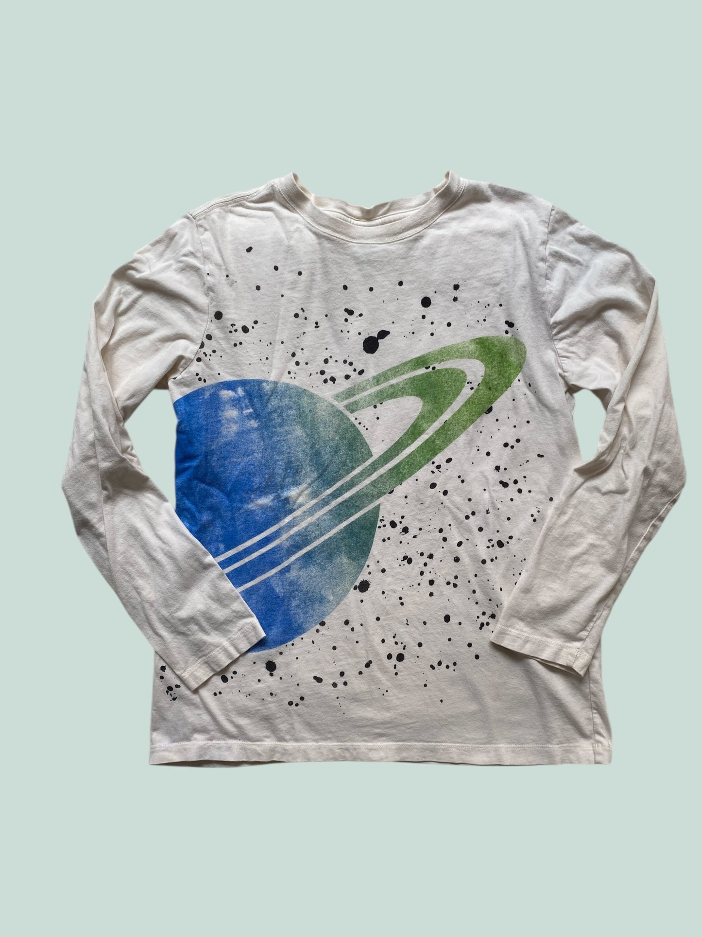 Cotton long sleeve space top 12Y | Hanna Andersson