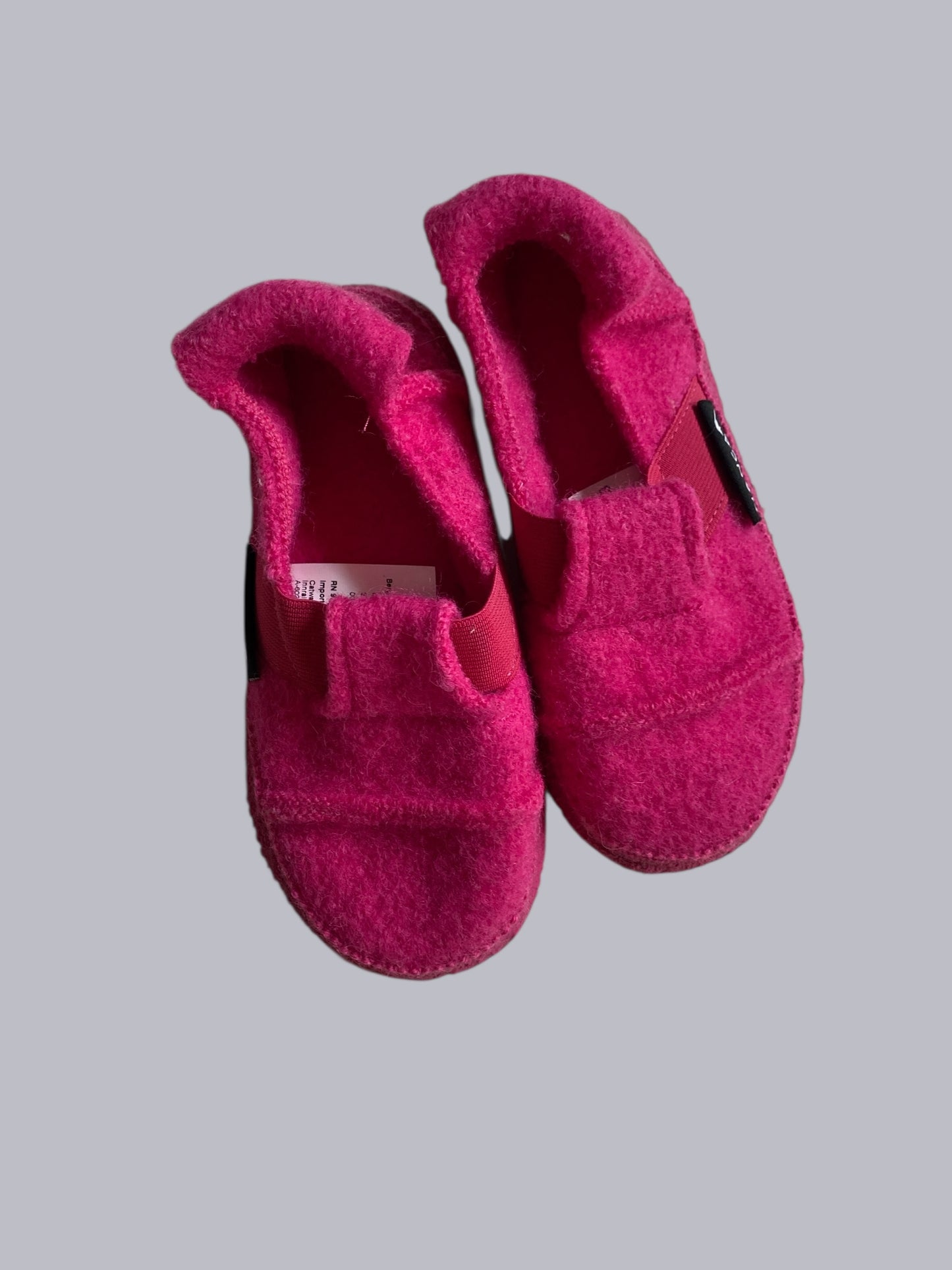 Soft purple boiled wool slippers with rubber soles 11US Little Kid (28 EU) | Nanga NEW
