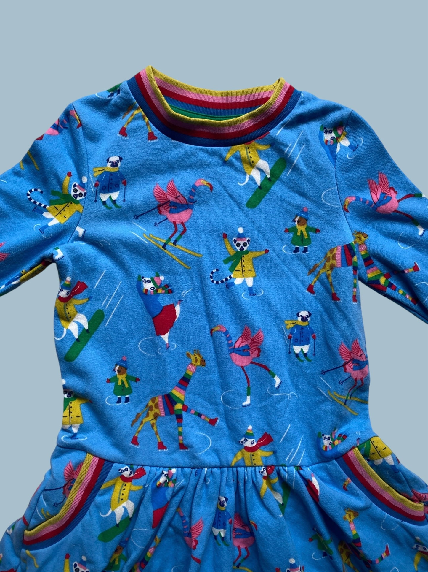 Winter print cotton sweater dress 6-7Y | Boden