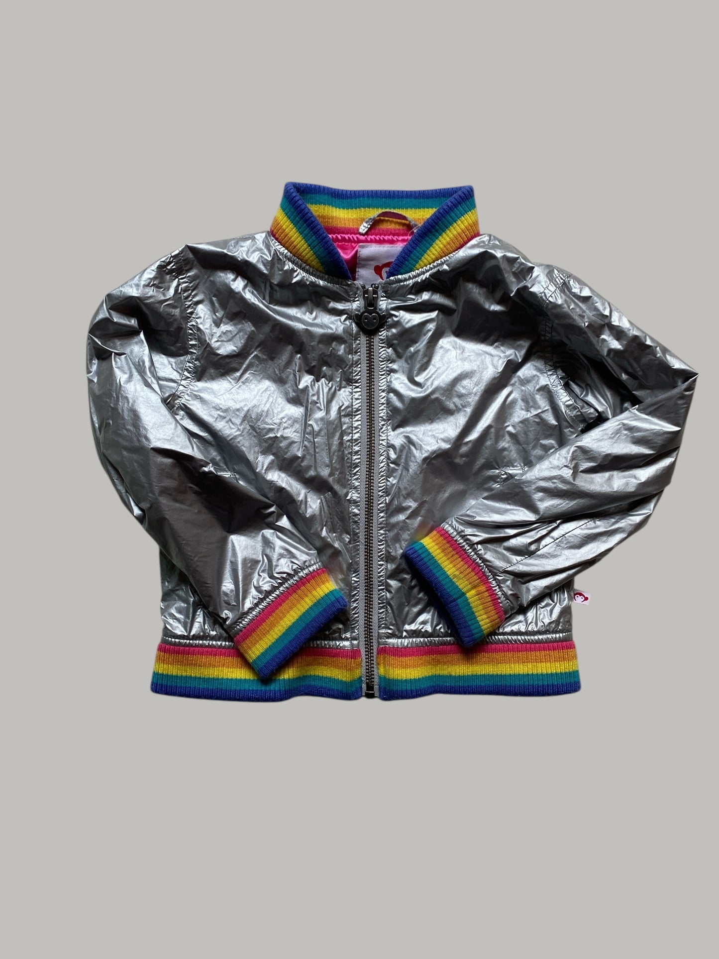 Silver shiny thin jacket 3Y | Appaman