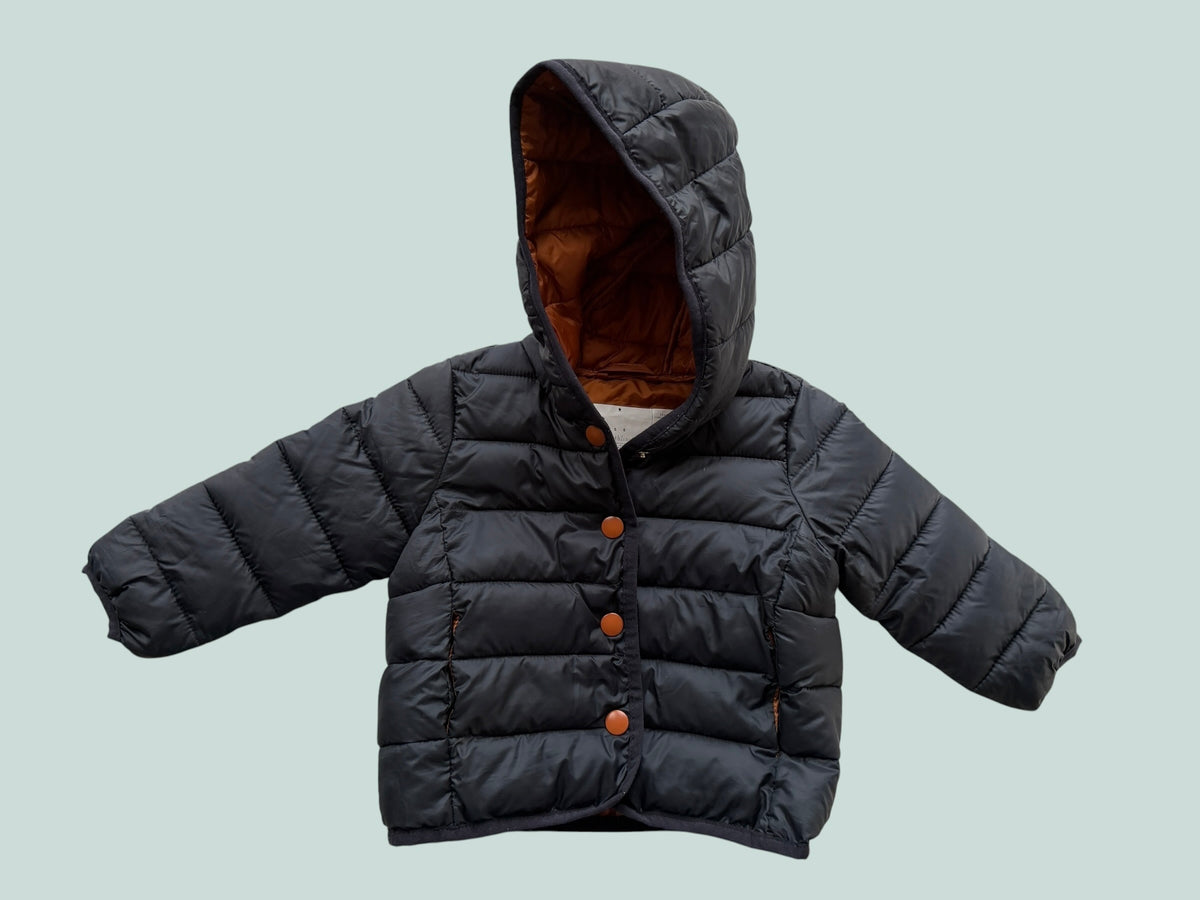 Black puffer coat 6-12m | Rise Little Earthling