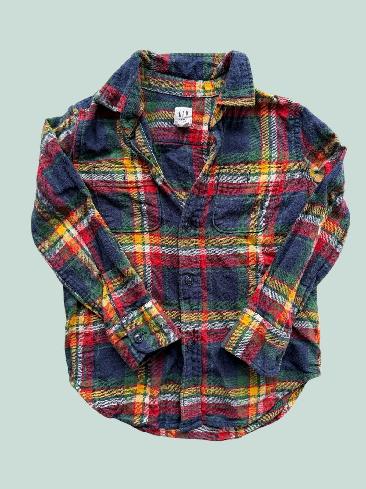 Cotton plaid shirt 4-5Y (XS) | Gap
