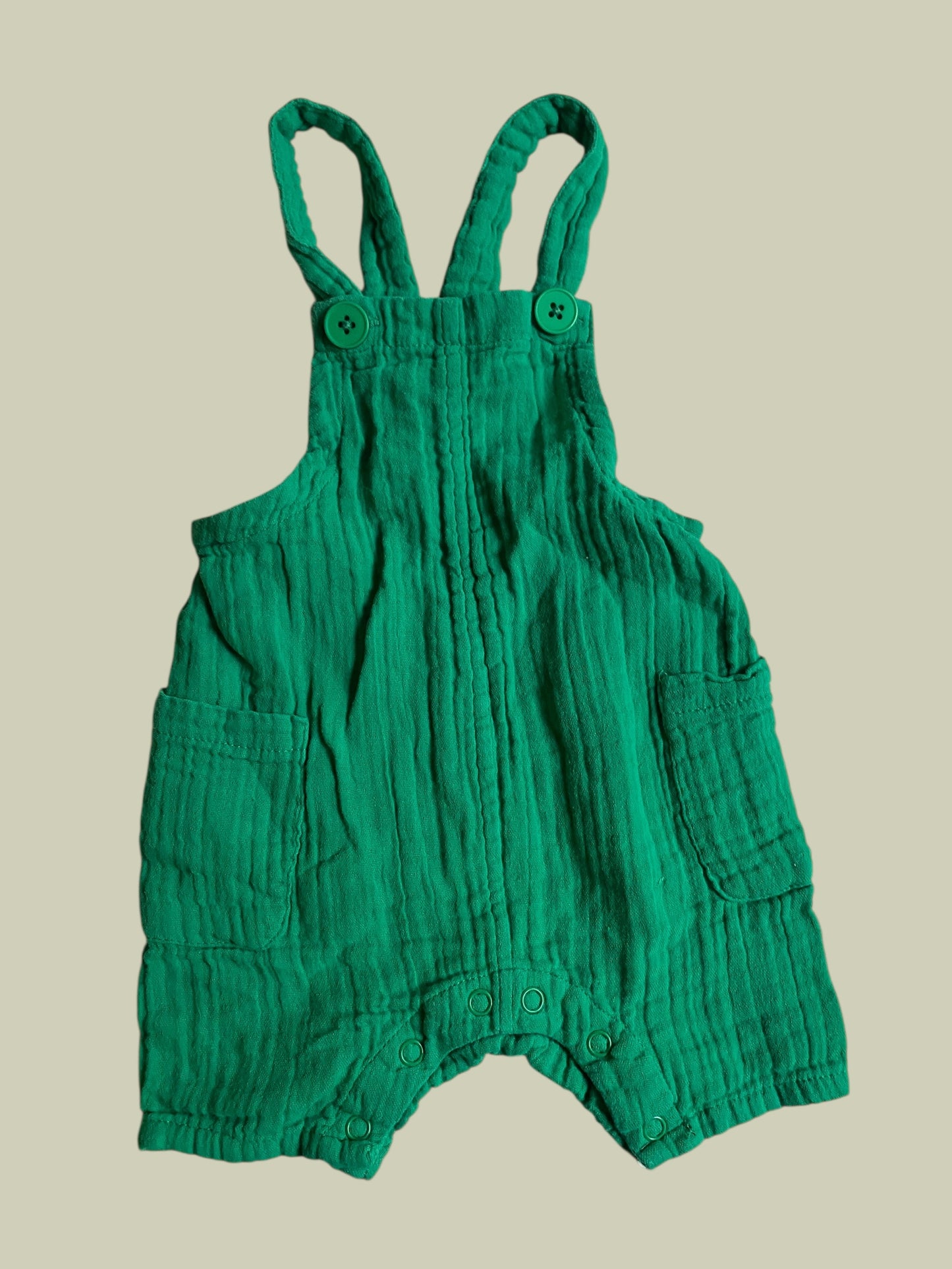 Cotton muslin overalls 3-6m | Milky