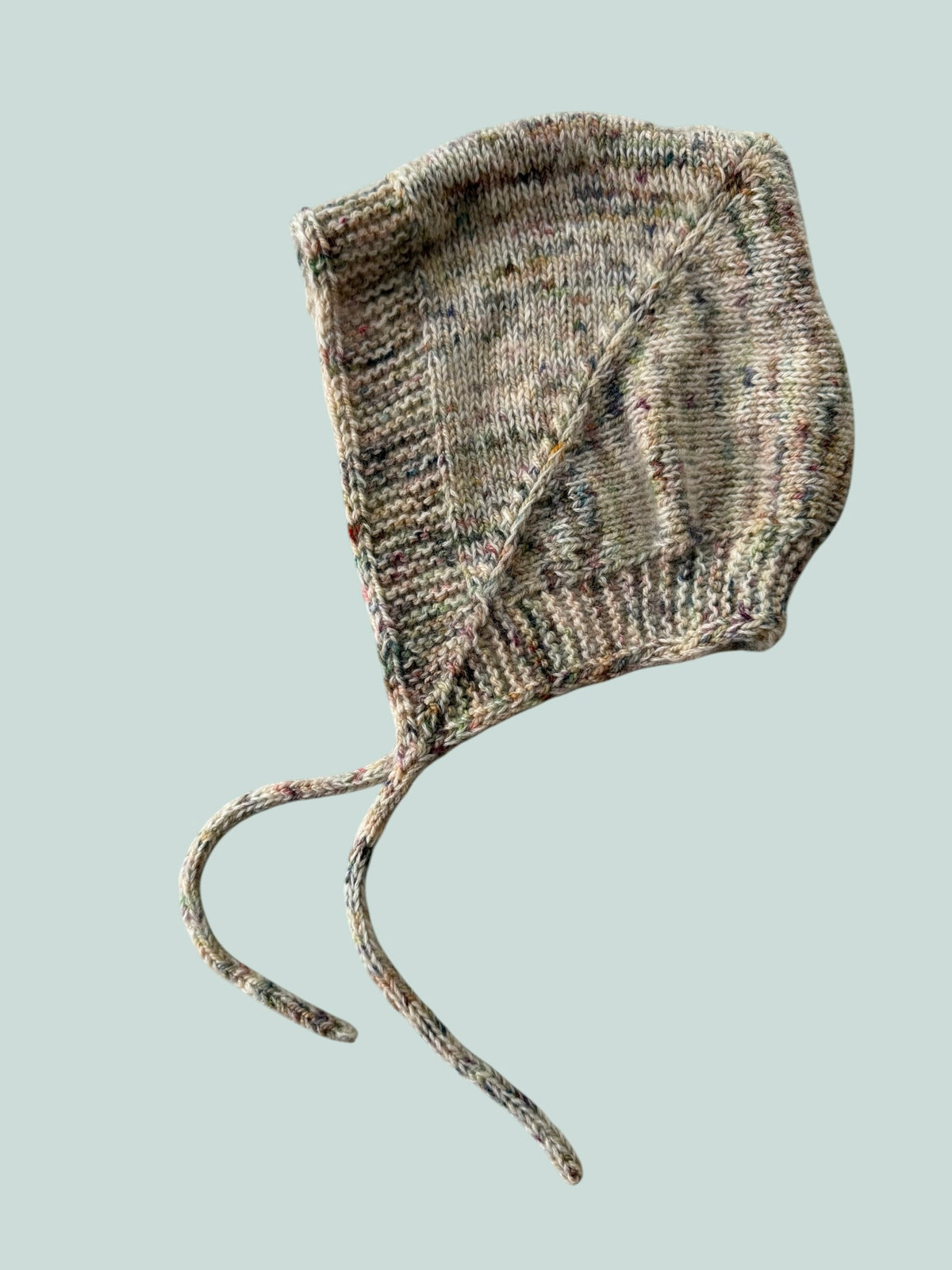 Handmade wool knit bonnet 2-4Y