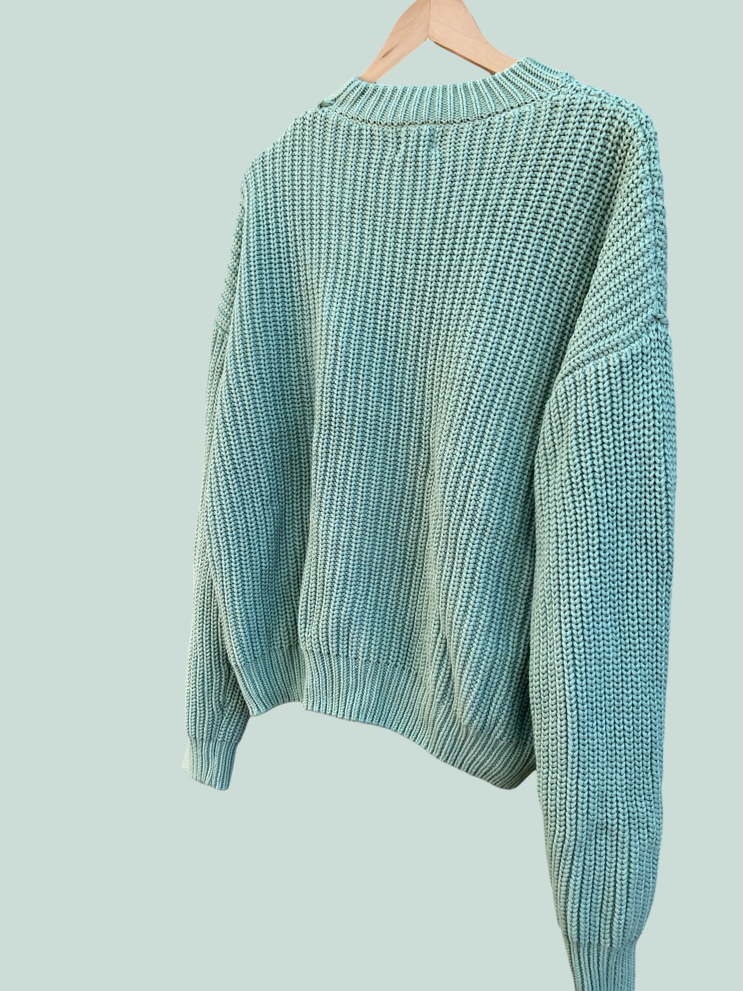 Mint green knit sweater women's medium/large | Blythe & Bodhi