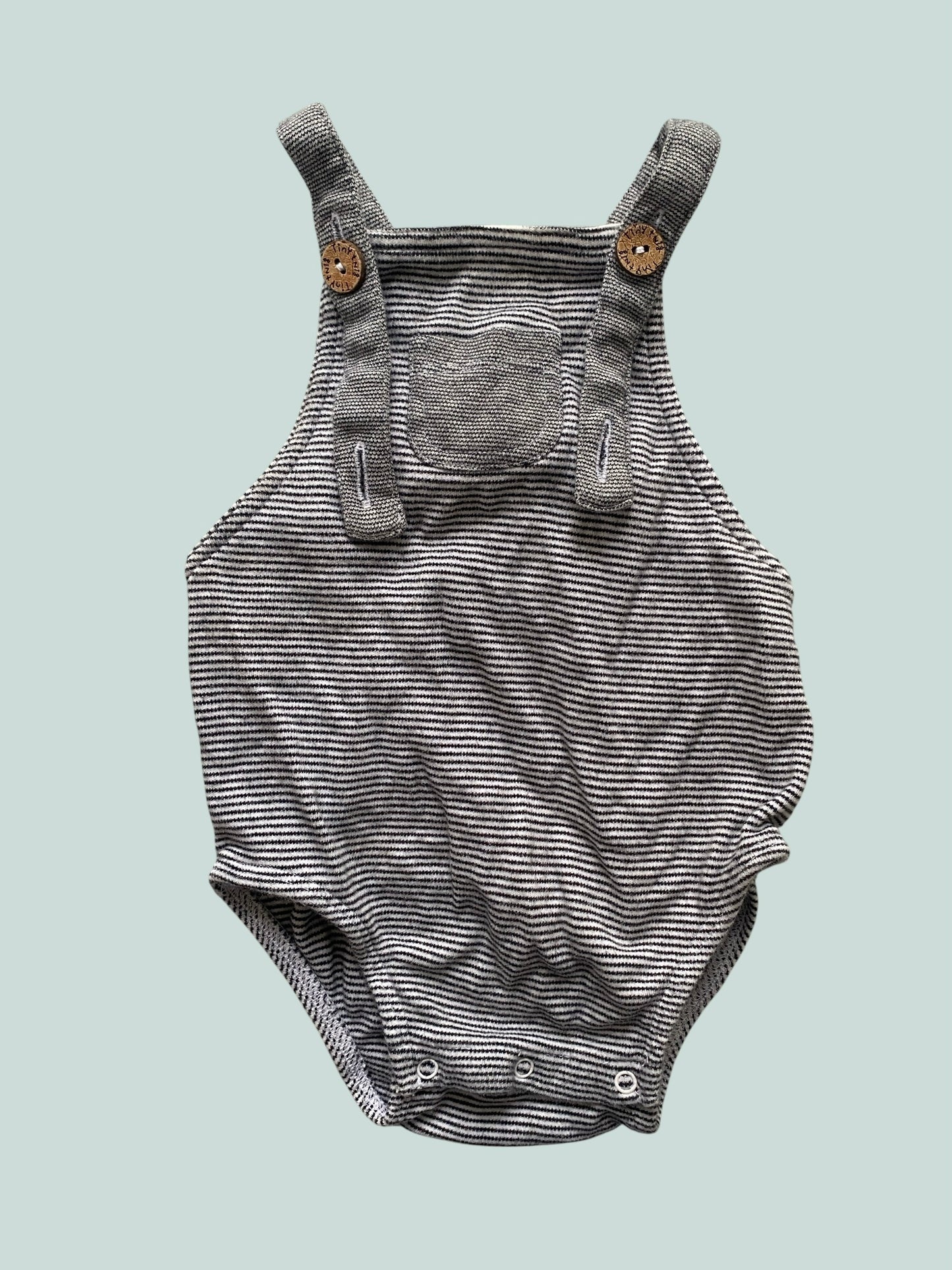 Organic cotton striped romper 6-12m | Tiny Twig