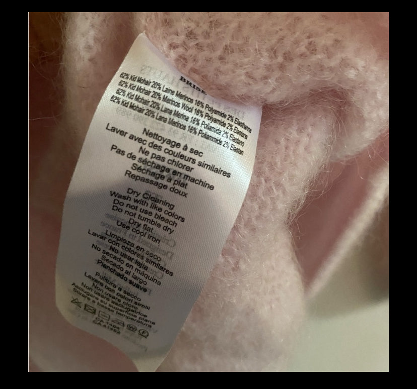 Pink mohair/merino ‘ Burma’ sweater women’s small/medium | Des Petits Hauts
