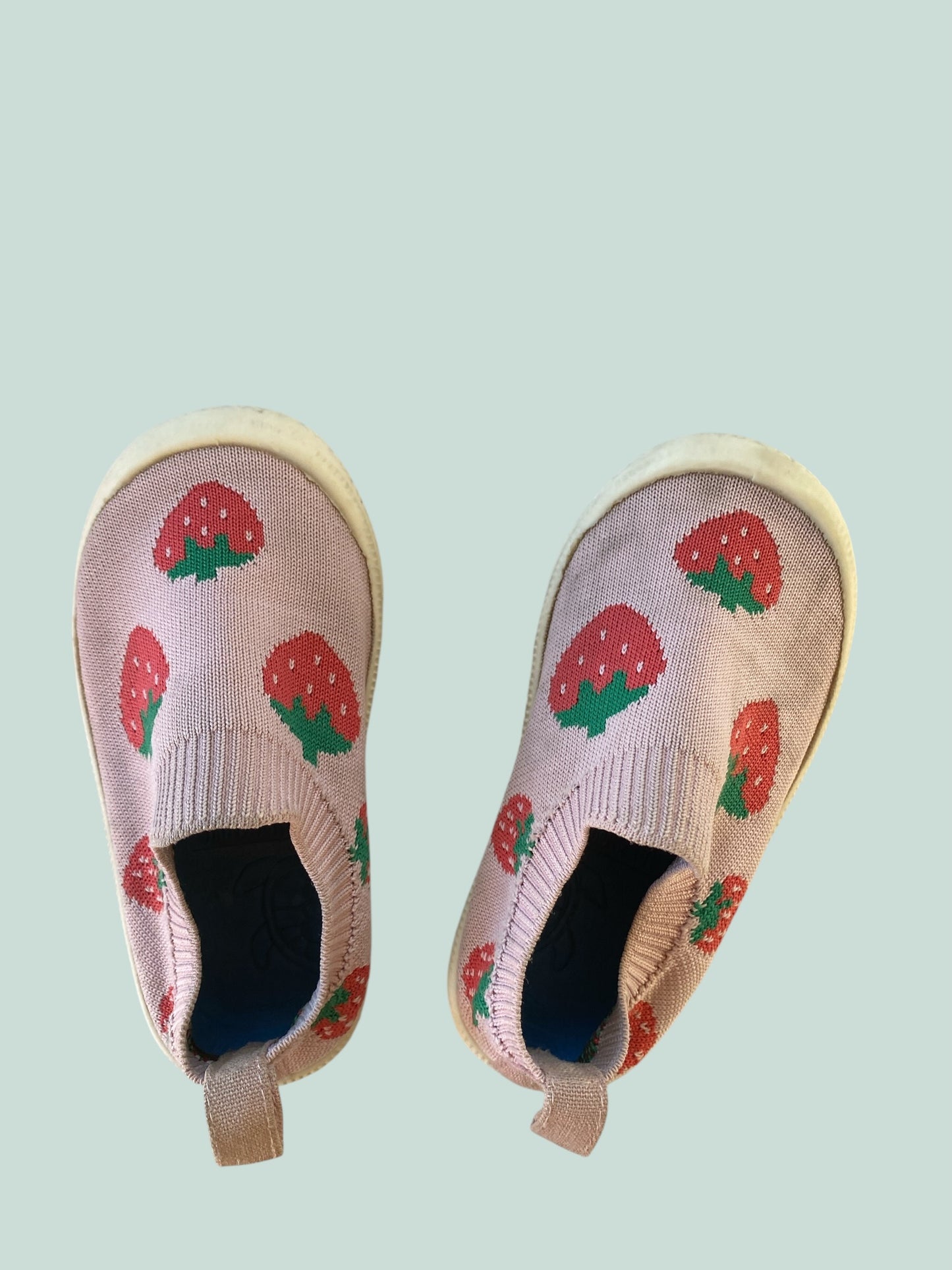 Pink strawberry slip on shoes 6US Little Kids | Jan & Jul